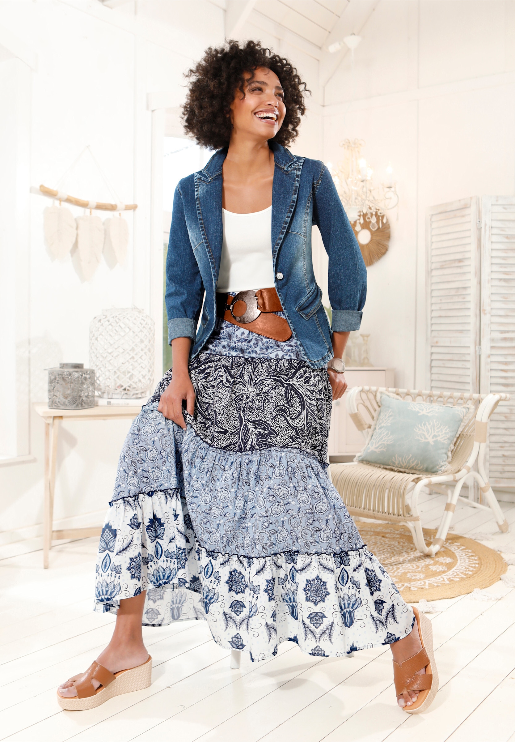 heine Jeansblazer »Jeansblazer Jeansblazer mit Gehschlitz«