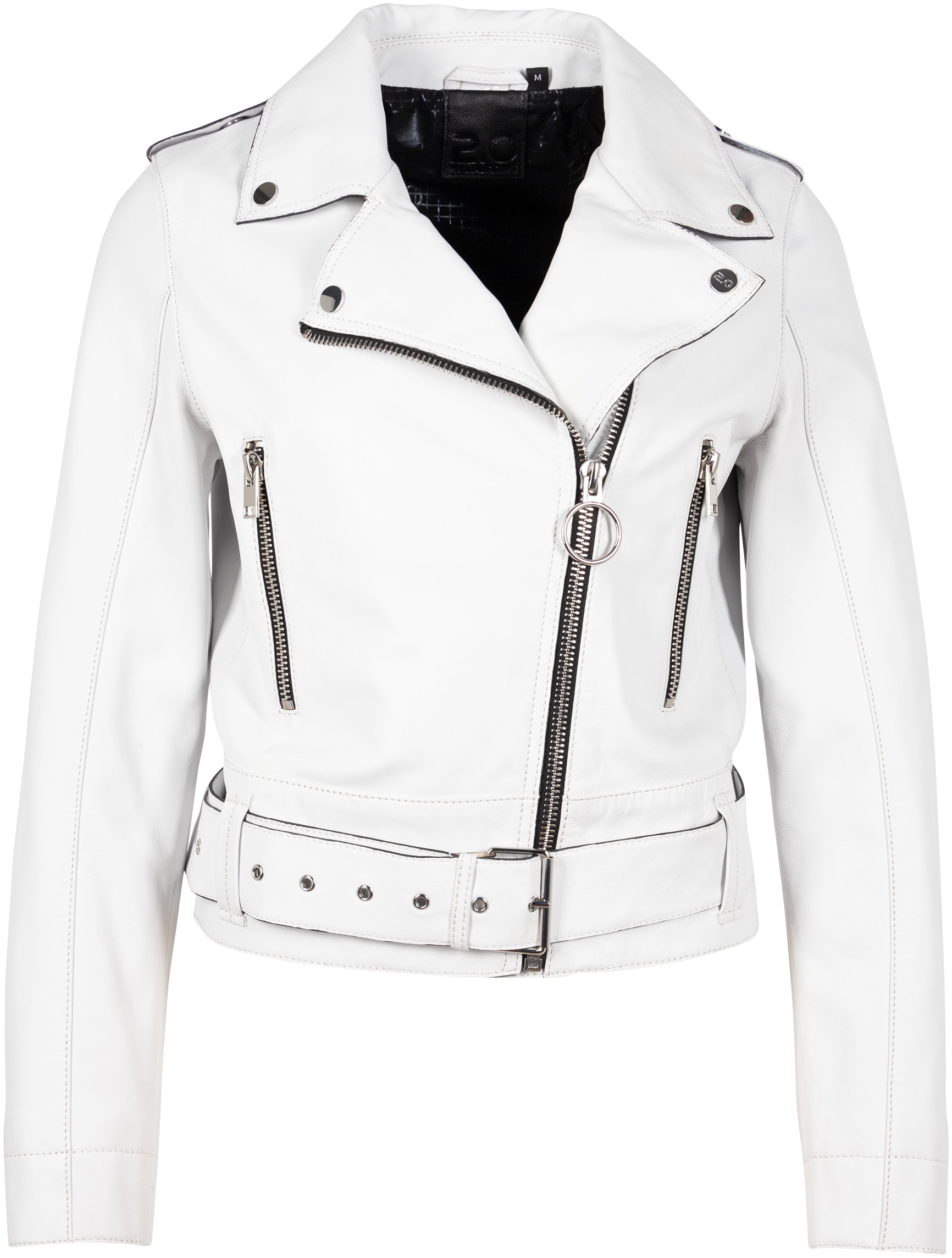 Mauritius Lederjacke »G2WCelin SF«, mit asymetrischem Reißverschluss, Gürtel, Zipper-Details