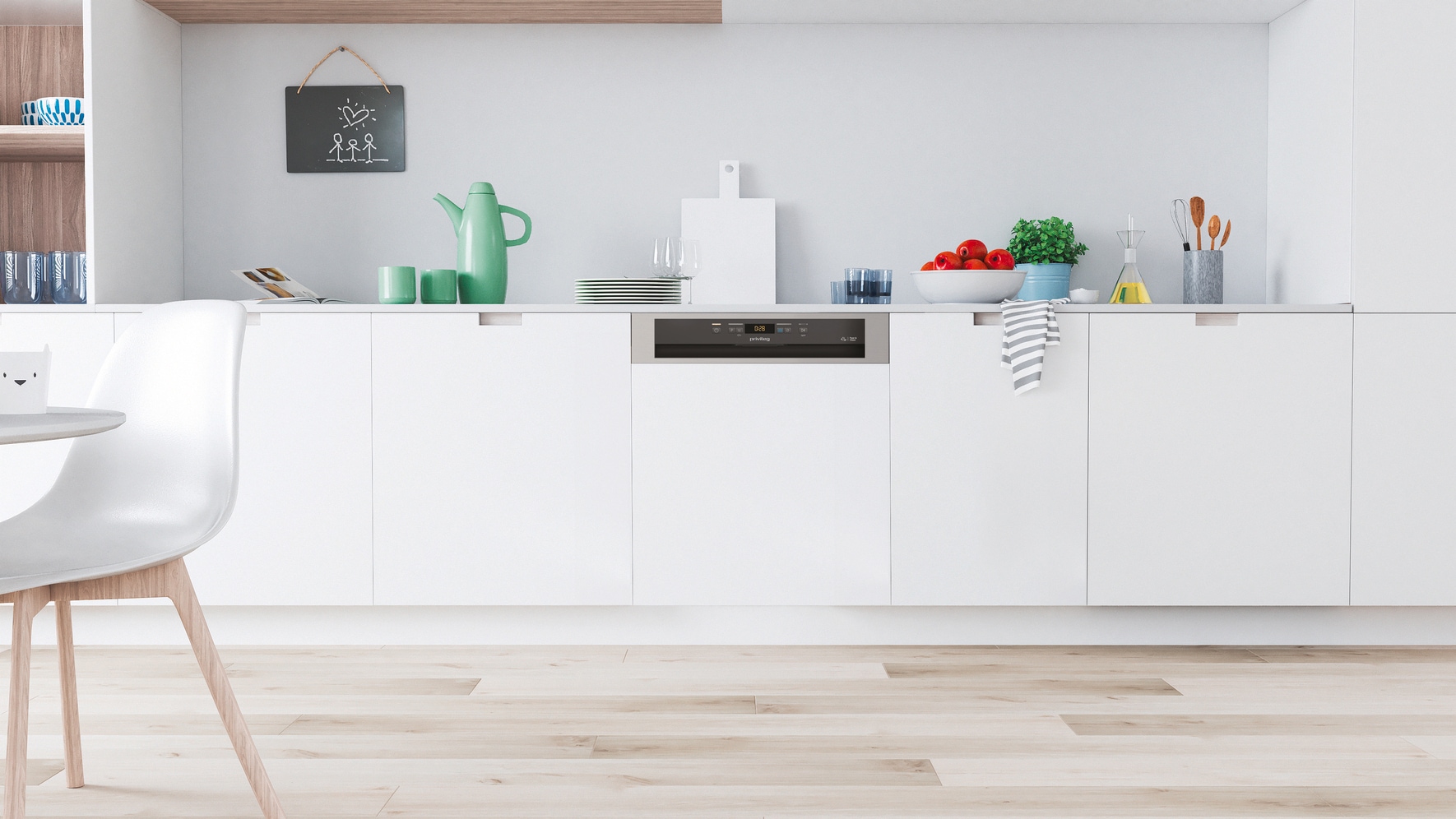 Privileg teilintegrierbarer Geschirrspüler »RBO 2T131 A F S« 14 tlg. Maßgedecke Fast&Clean 28’ – das effektive Reinigungsprogramm unter 28 Minuten