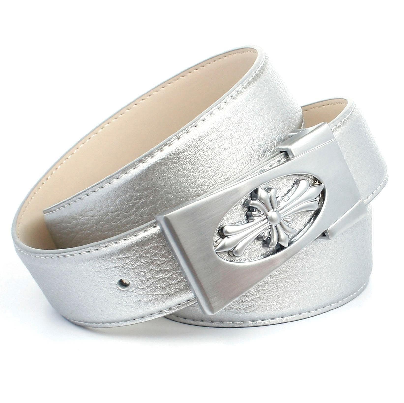 Anthoni Crown Ledergürtel, mit Fashion-Koppelschließe, glänzende Oberfläche  auf Rechnung bestellen