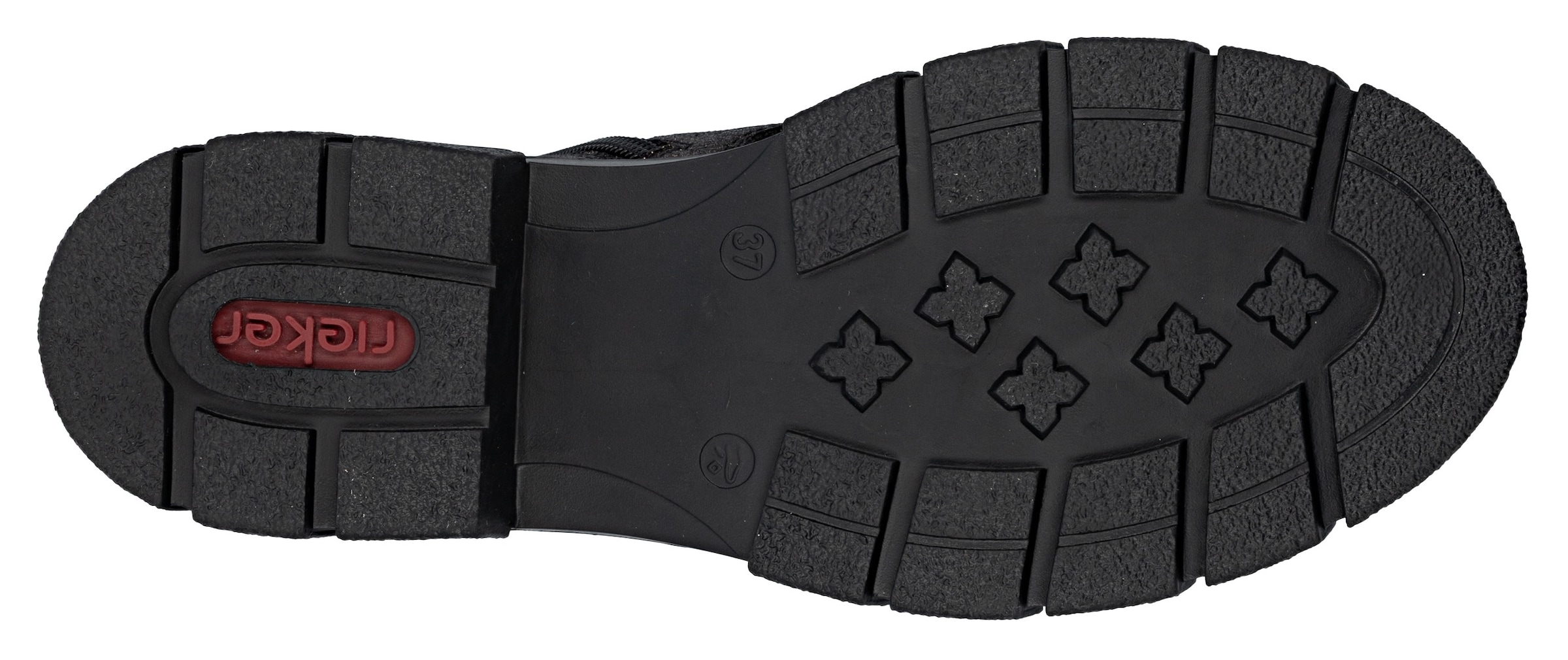 Rieker Schnürboots  , Stiefelette, Blockabsatz, mit zusätzlichem Innenreißverschluss