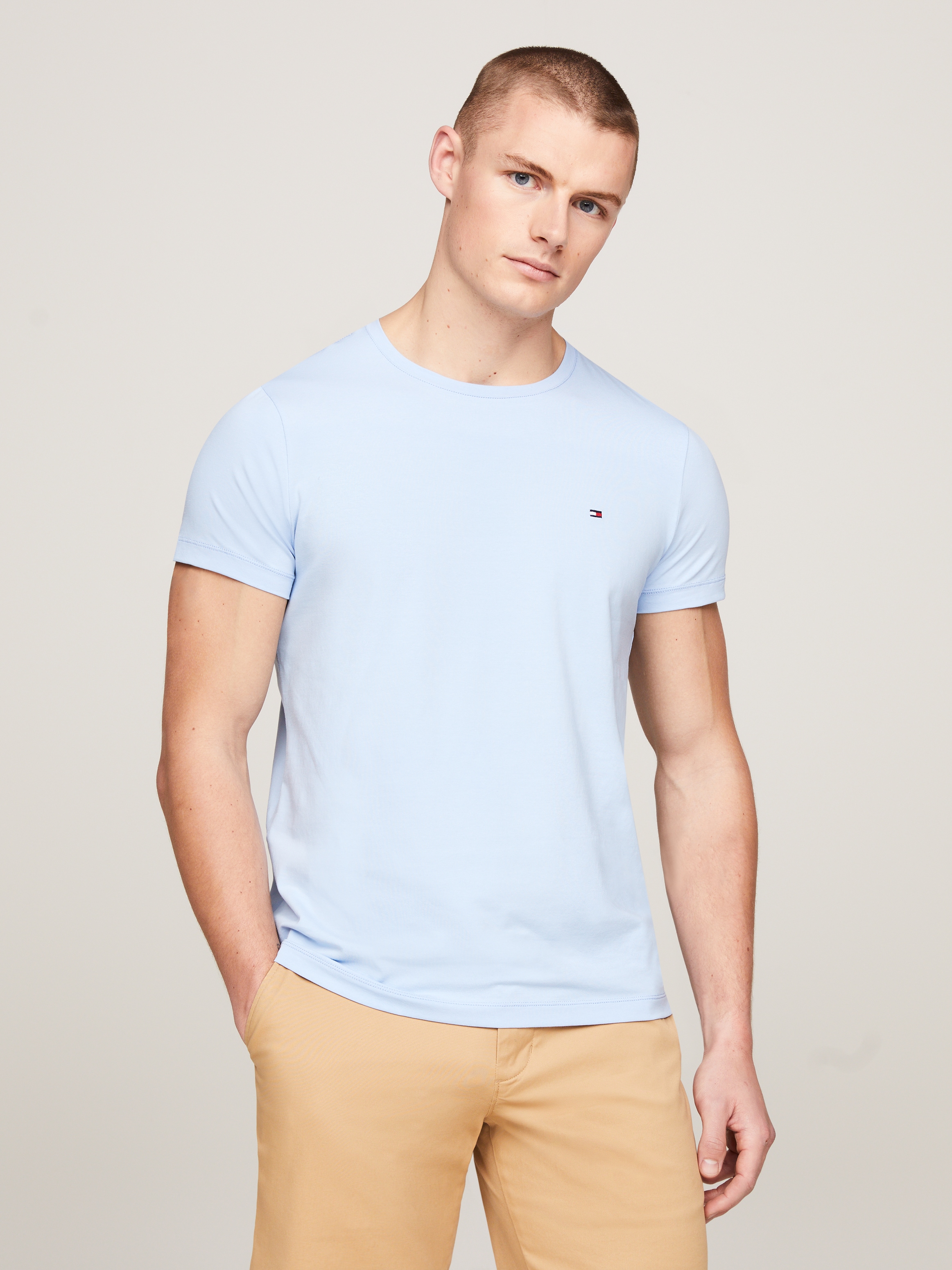 Tommy Hilfiger T-Shirt »STRETCH SLIM FIT TEE«, mit Rundhalsausschnitt