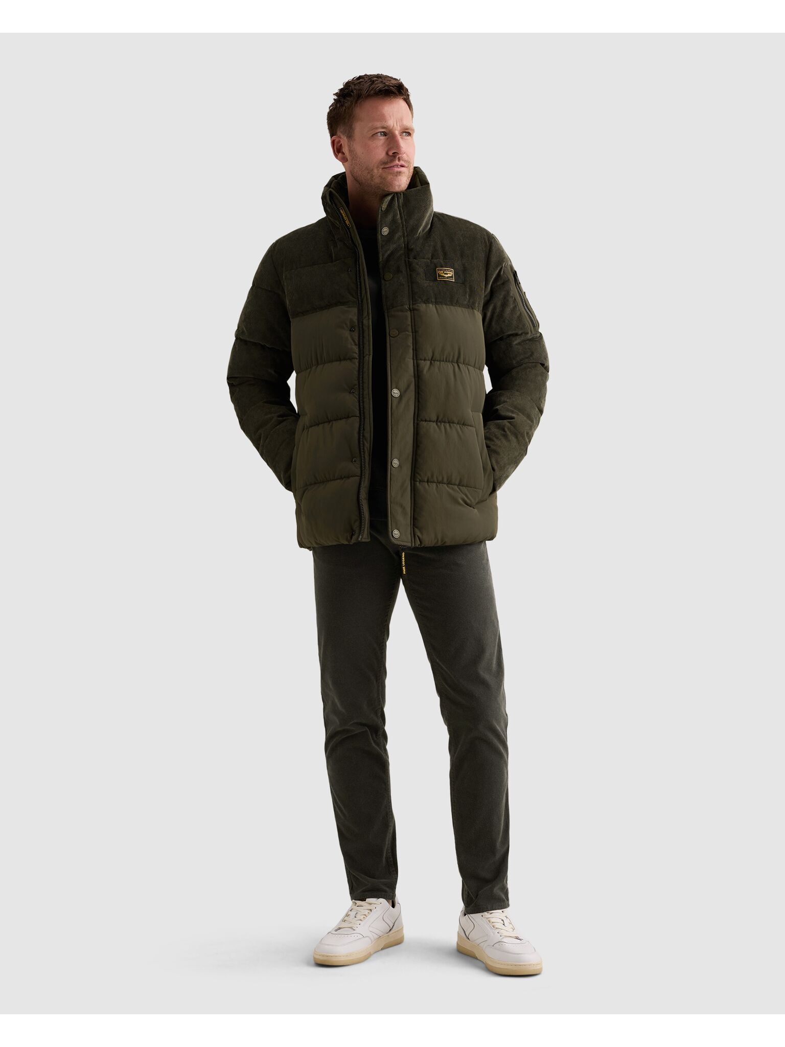 PME LEGEND Winterjacke »GOBBLER Mix fabrics« ohne Kapuze wasserabweisender Materialmix sorgt für zusätzliche Struktur