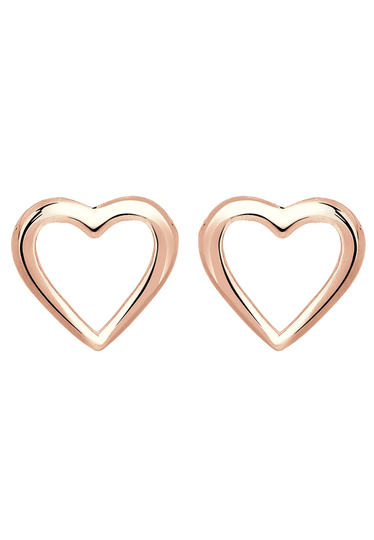 Elli Paar Ohrstecker »Ohrringe Herz Basic Liebe Filigran Hochwertig 925 Silber«