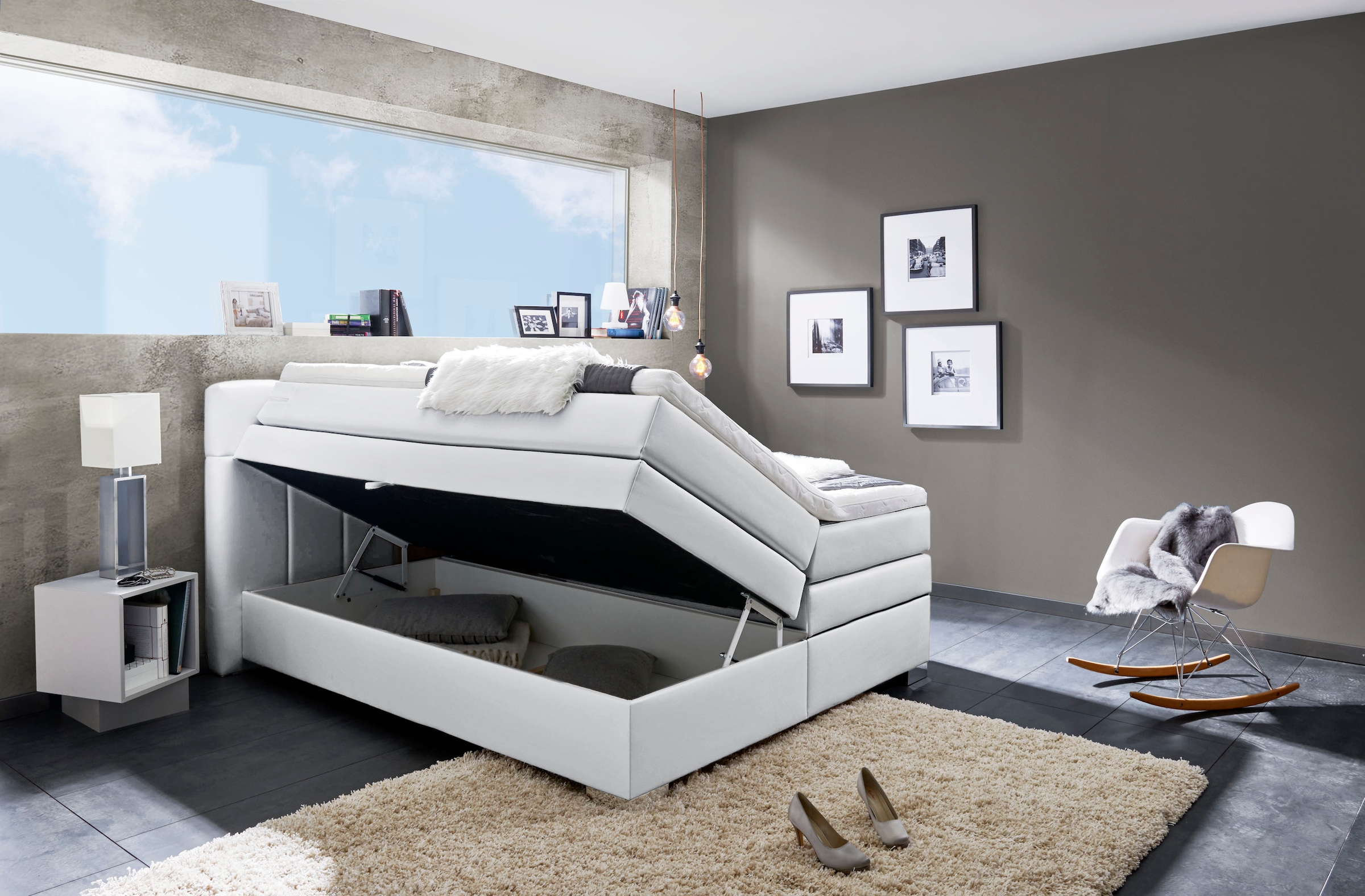 INOSIGN Boxspringbett »Airdrie«, inkl. Bettkasten und Topper