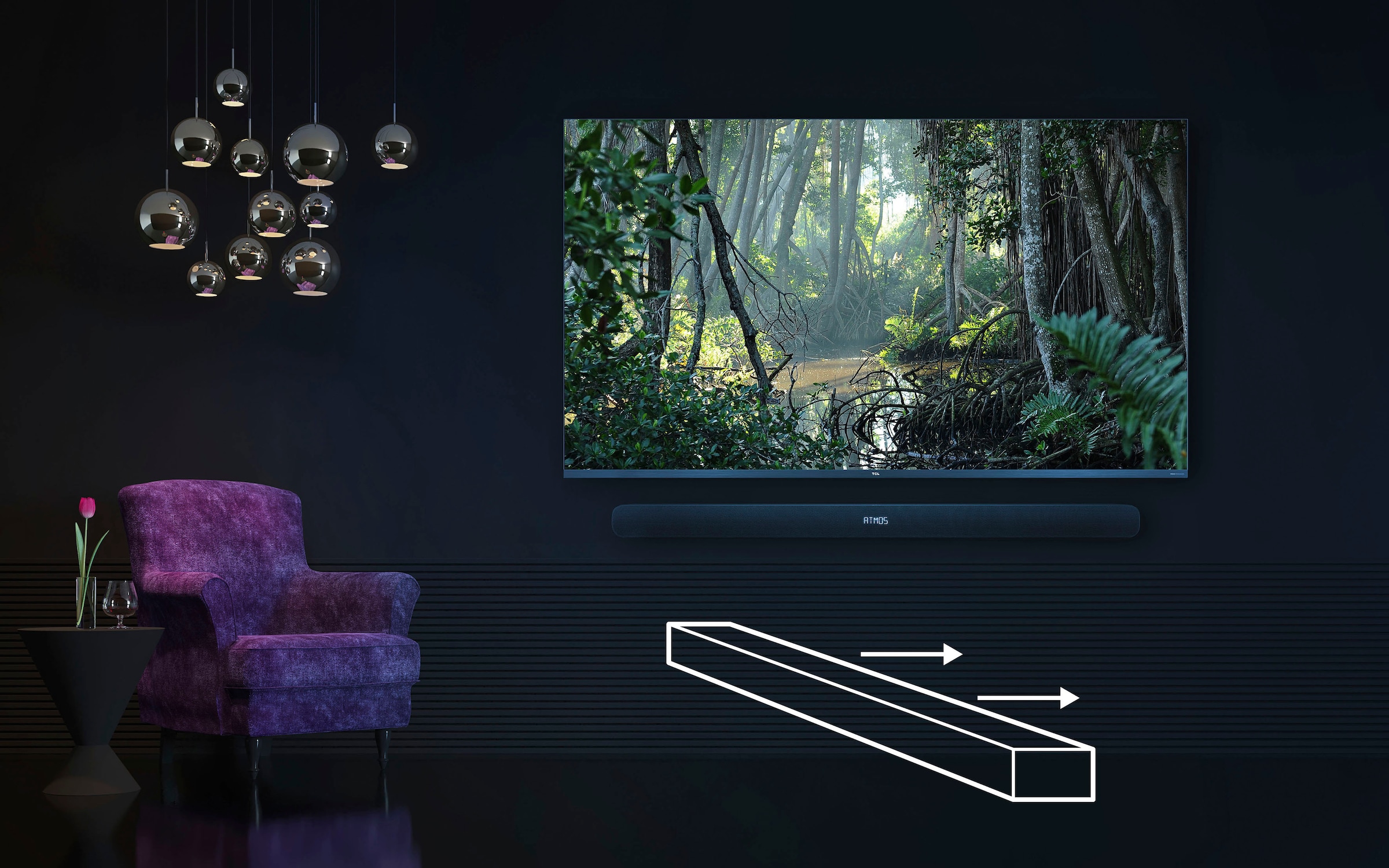 TCL Soundbar »TS8111 Dolby Atmos«, mit 2 eingebauten Subwoofern