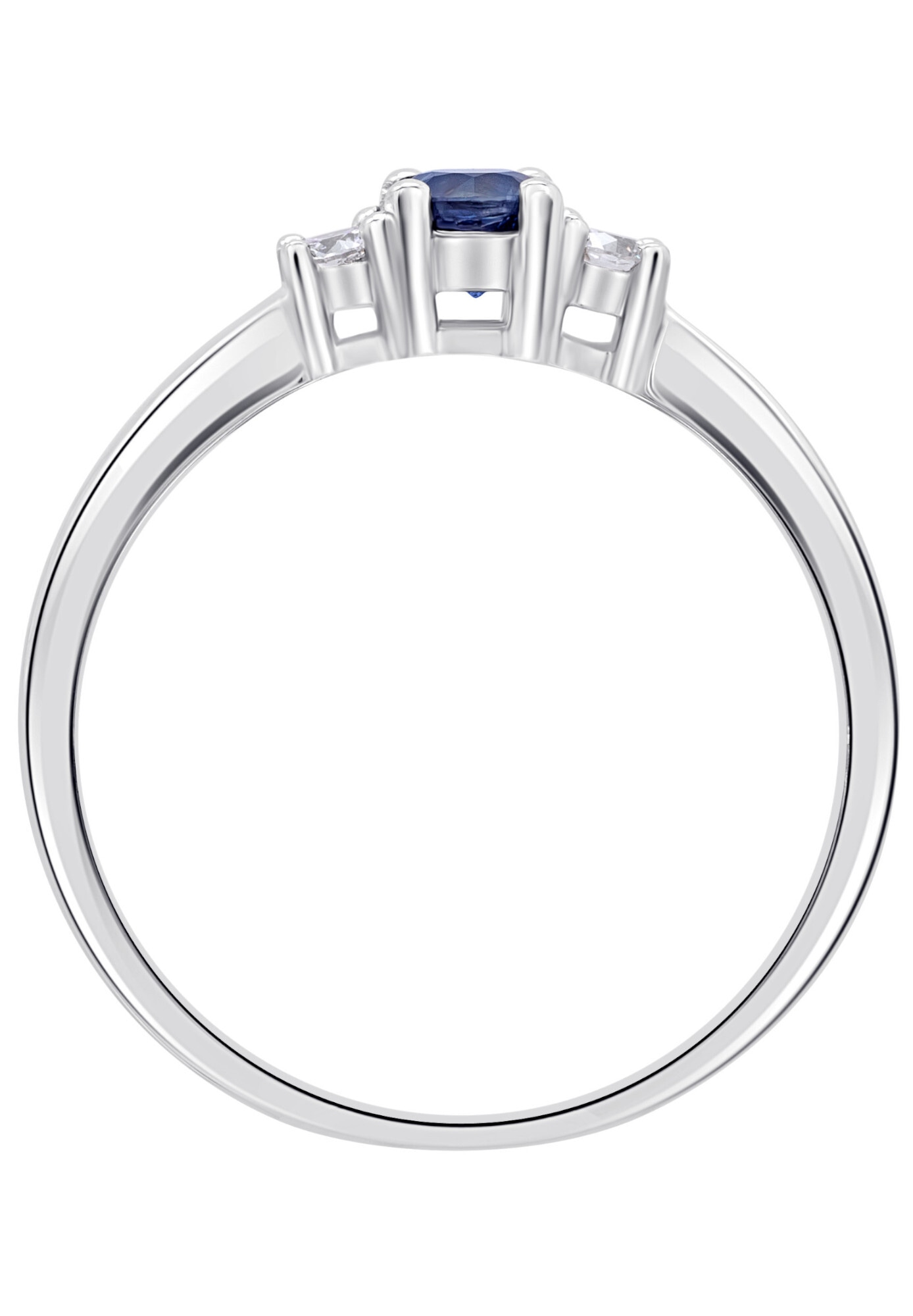 ONE ELEMENT Diamantring »0,11 ct Diamant Brillant Safir Ring aus 585 Weißgold«