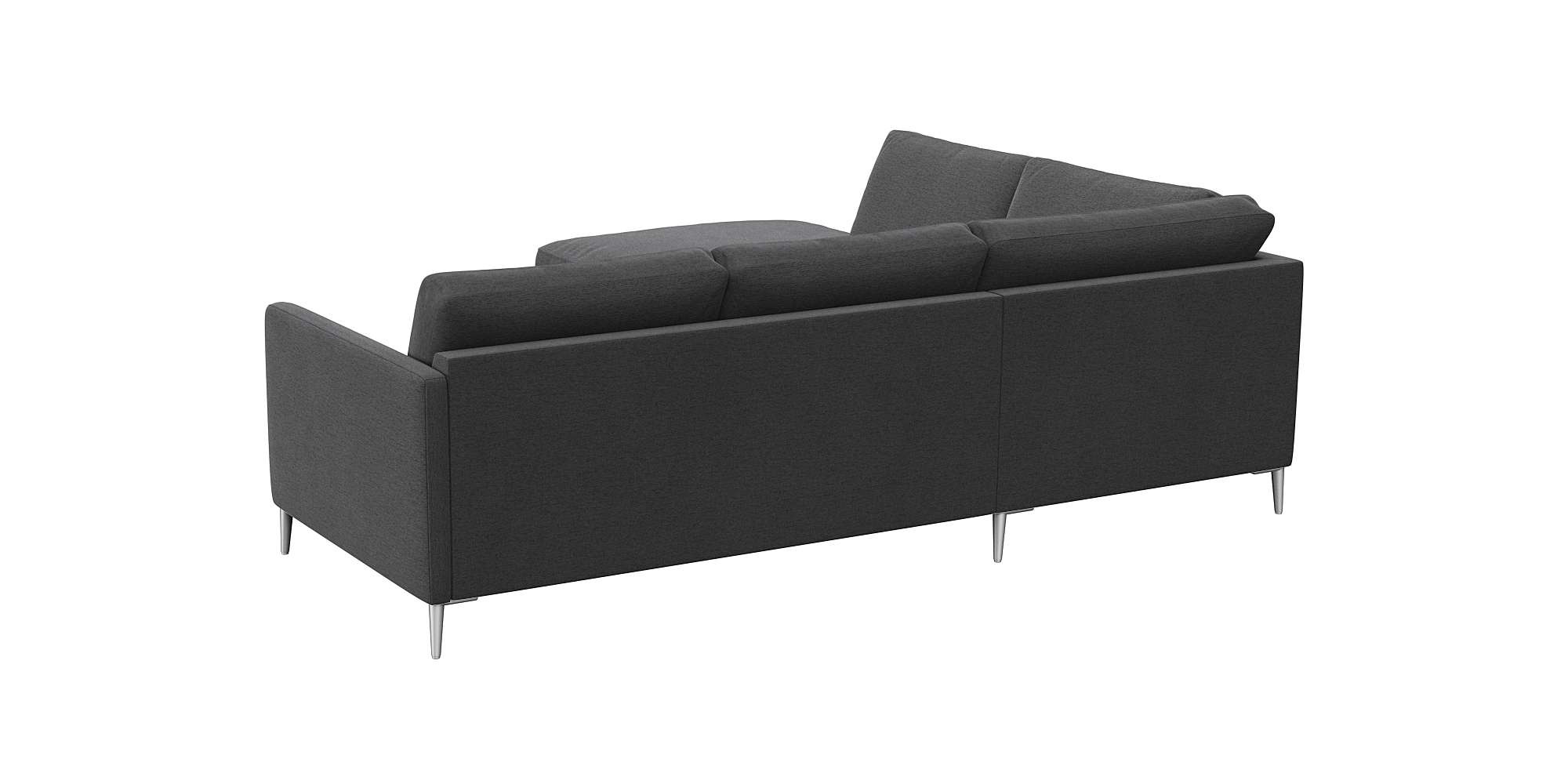 FLEXLUX Ecksofa »Fiore, L-Form«, schmale Armlehnen, Füße alufarben, B/T 234/225 cm, Kaltschaum im Sitz