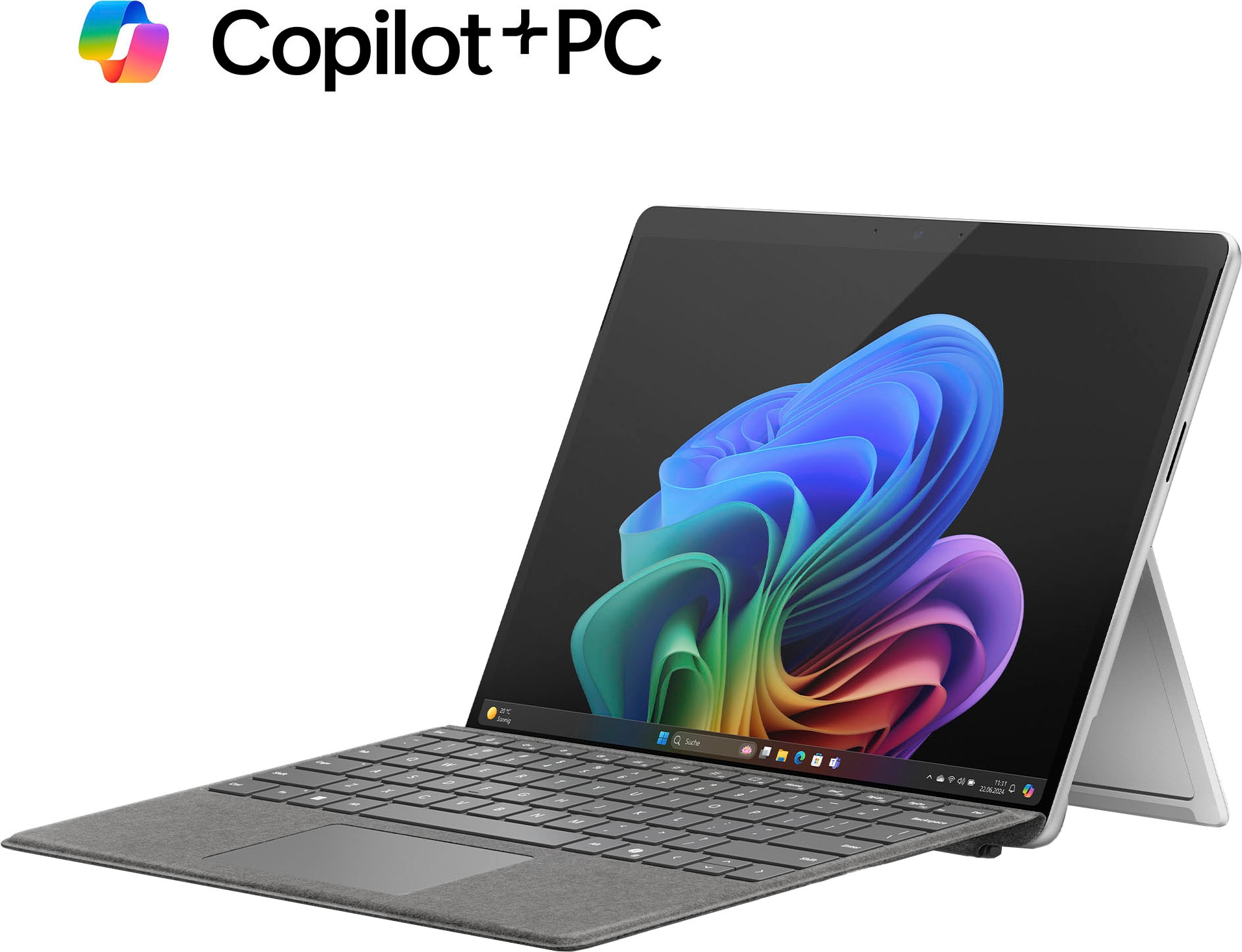 Microsoft Convertible Notebook »Surface Pro, Copilot+ PC, 13" Touch-Display, 16 GB RAM, 11. Edition«, 33,02 cm, / 13 Zoll, Qualcomm, Snapdragon X, Adreno, 512 GB SSD, Lieferung ohne Tastatur und Stift