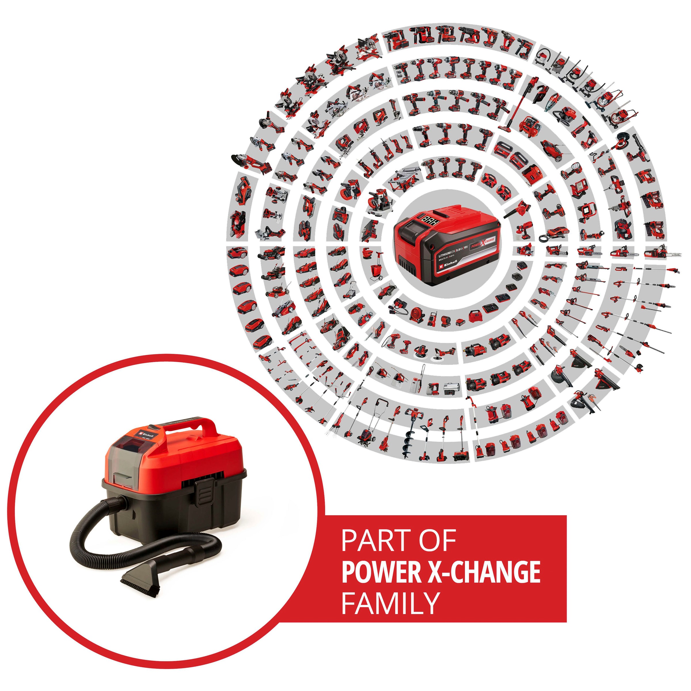 Einhell Nass-Trocken-Akkusauger »TE-VC 18/10 Li-Solo«, Power X-Change, ohne Akku und Ladegerät