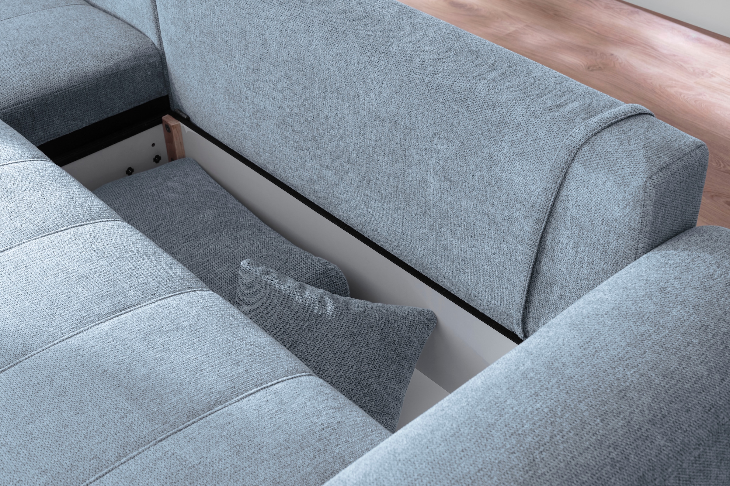 Mr. Couch Ecksofa »Mykonos, L-Form, Dauerschläfer« Mit Boxpring-Taschenfederkern