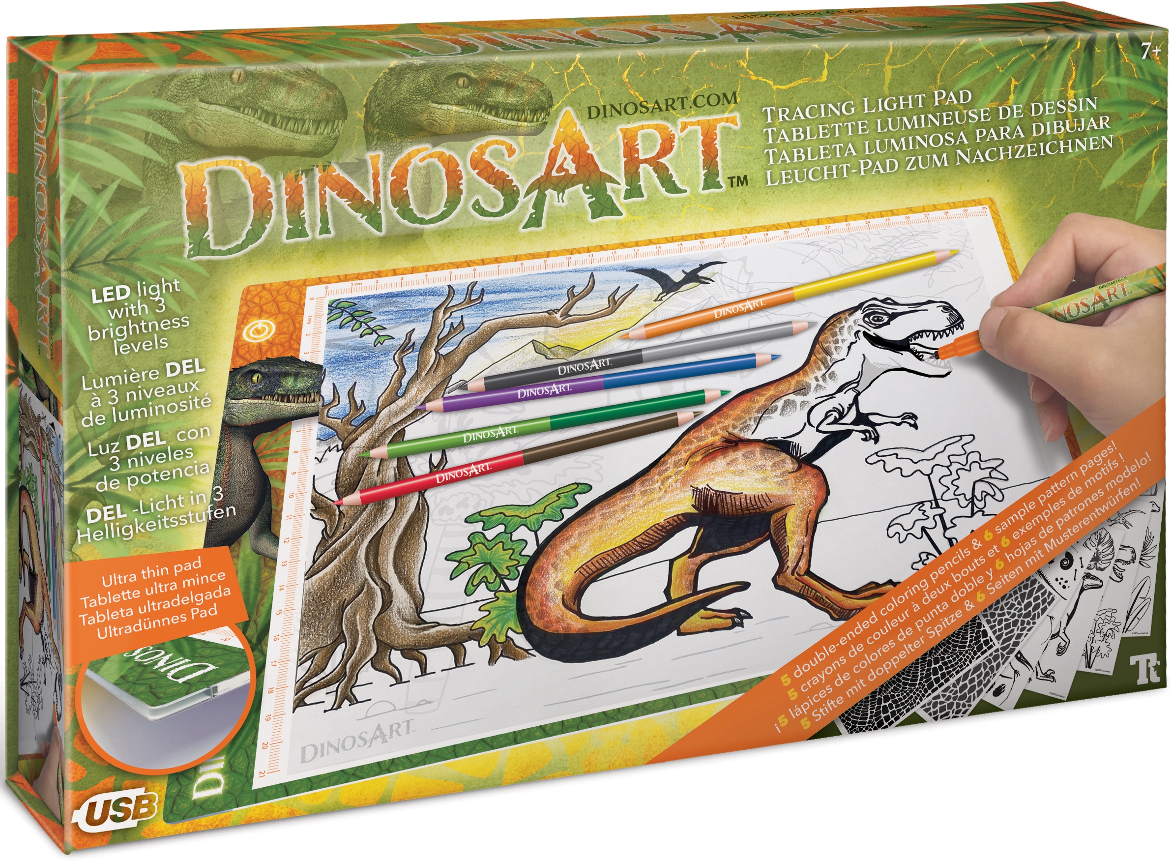 Nachzeichnen Art, Leuchtpad«, Dino zum »Dinos Dinos Art bei ♕ Malvorlage