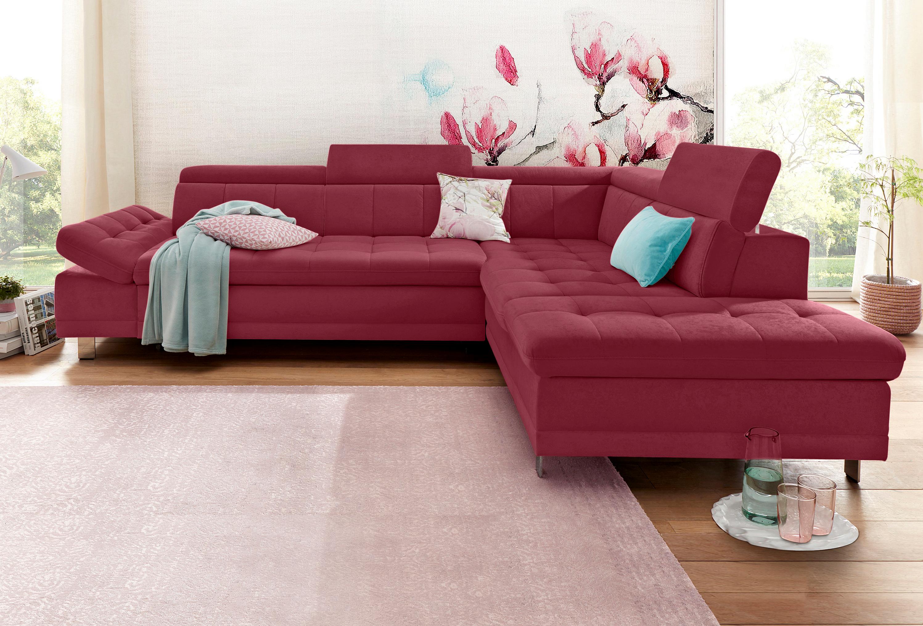 sit&more Ecksofa "Limit L-Form" wahlweise mit Schlaffunktion und Bettkasten