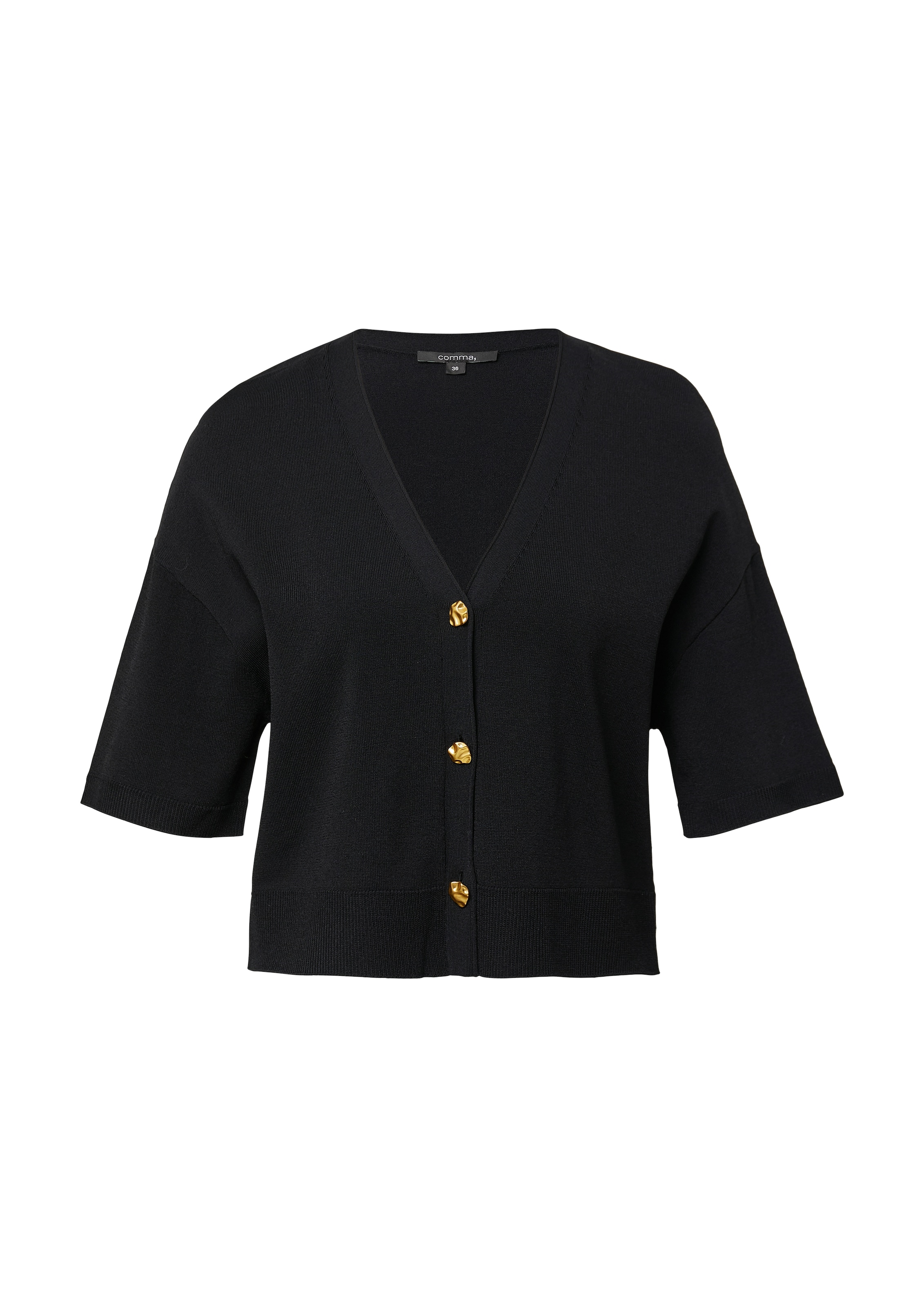 Comma Cardigan, mit V-Ausschnitt und goldenen Knöpfen
