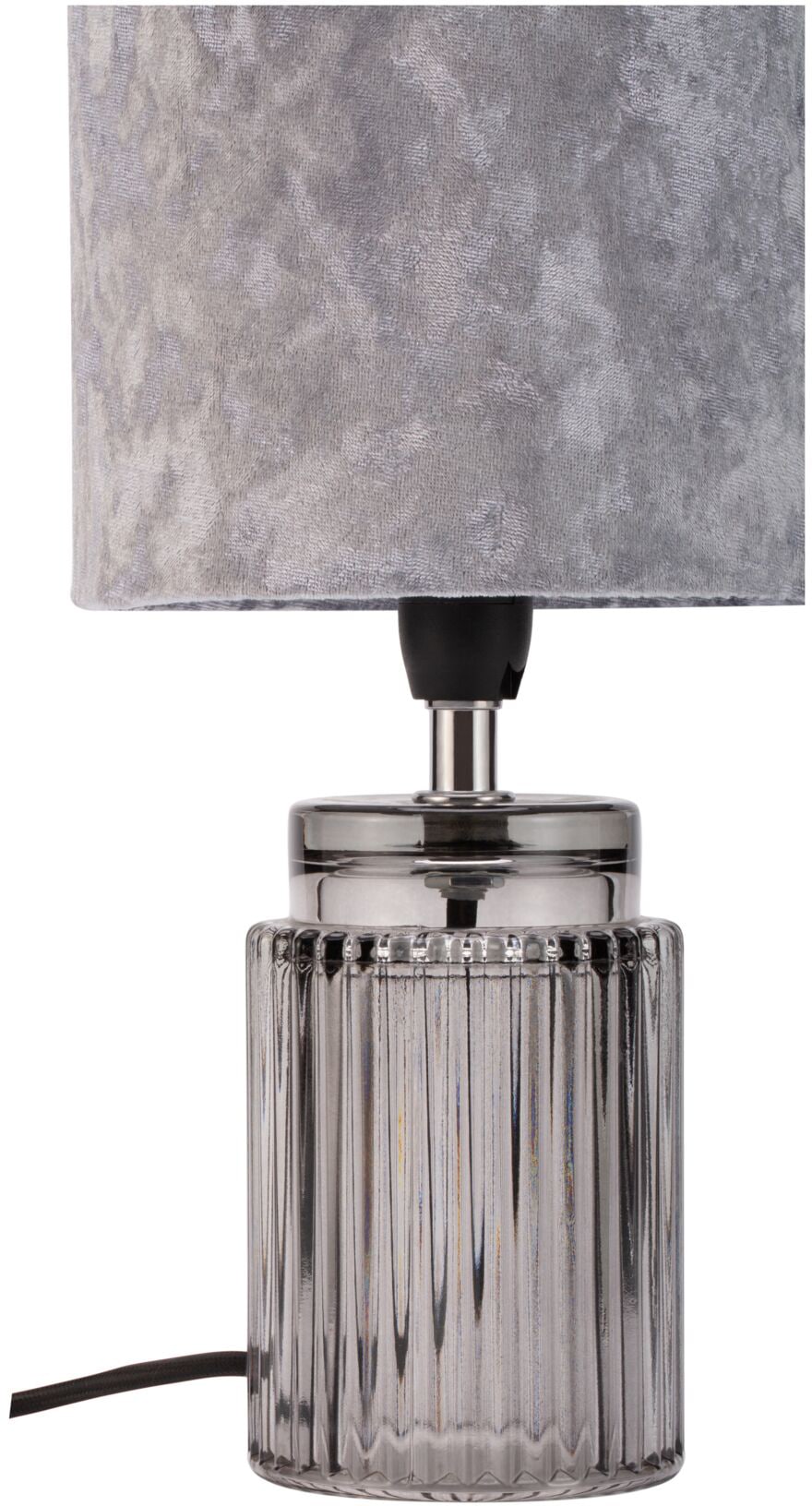 Pauleen Tischleuchte »Classy Velvet max20W Grau/Rauchglas 230V Samt/Glas«, 1 flammig, Leuchtmittel E14 | ohne Leuchtmittel, E14, Ein-/Ausschalter