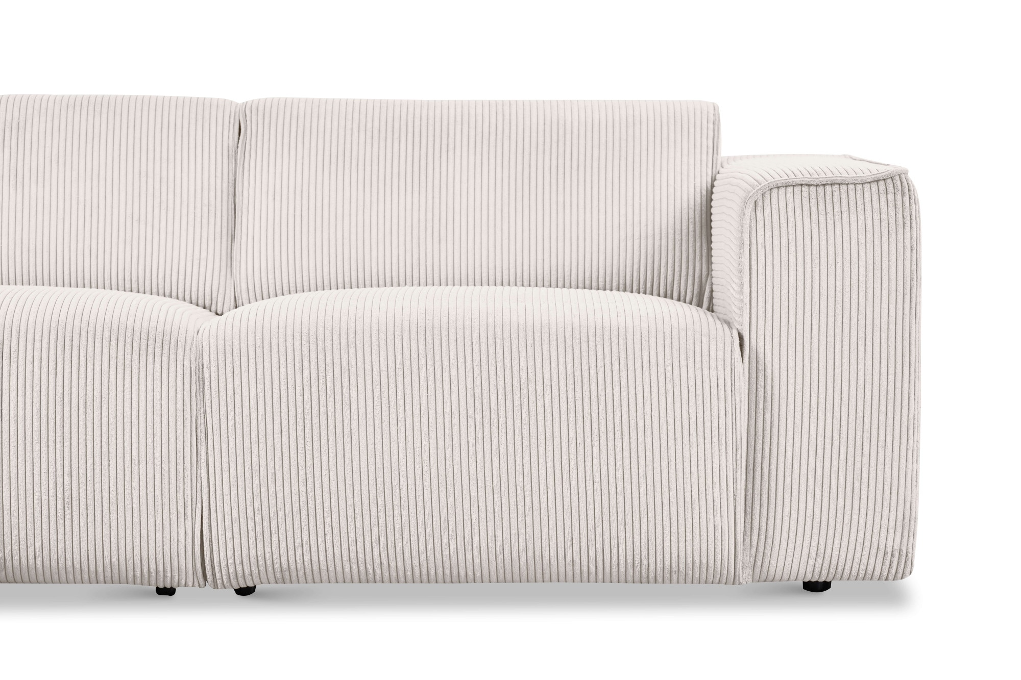 andas Ecksofa »Noord«, L-Form, mit Kedernaht, Breite 281 cm, Cord, Struktur, Webstoff