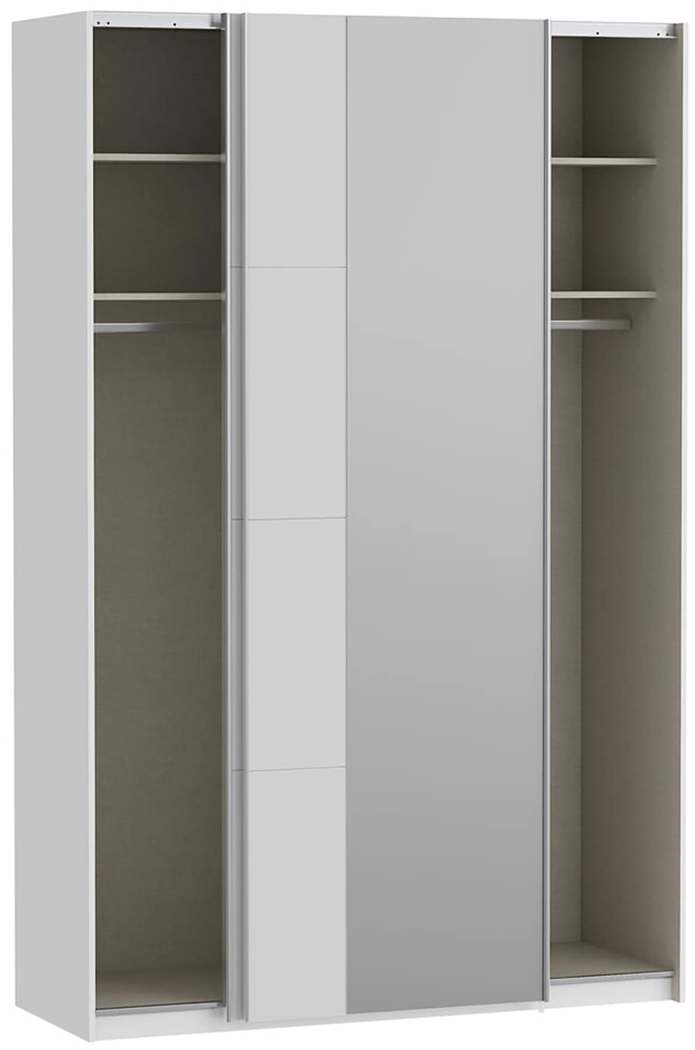 FORTE Schwebetürenschrank »Fittio. Made in Europe, 2 Schiebetüren, modernes Design« Höhe 2,35 mtr, stehende Montage, Spiegel