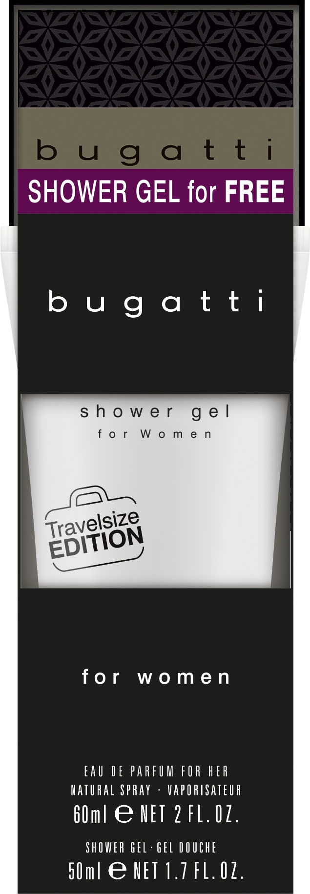 bestellen EdP »Bugatti bugatti Parfum 60 | tlg.) Bundle«, Eau 50 ml Eleganza Intensa + Duschgel de UNIVERSAL ml online (2 (gratis)