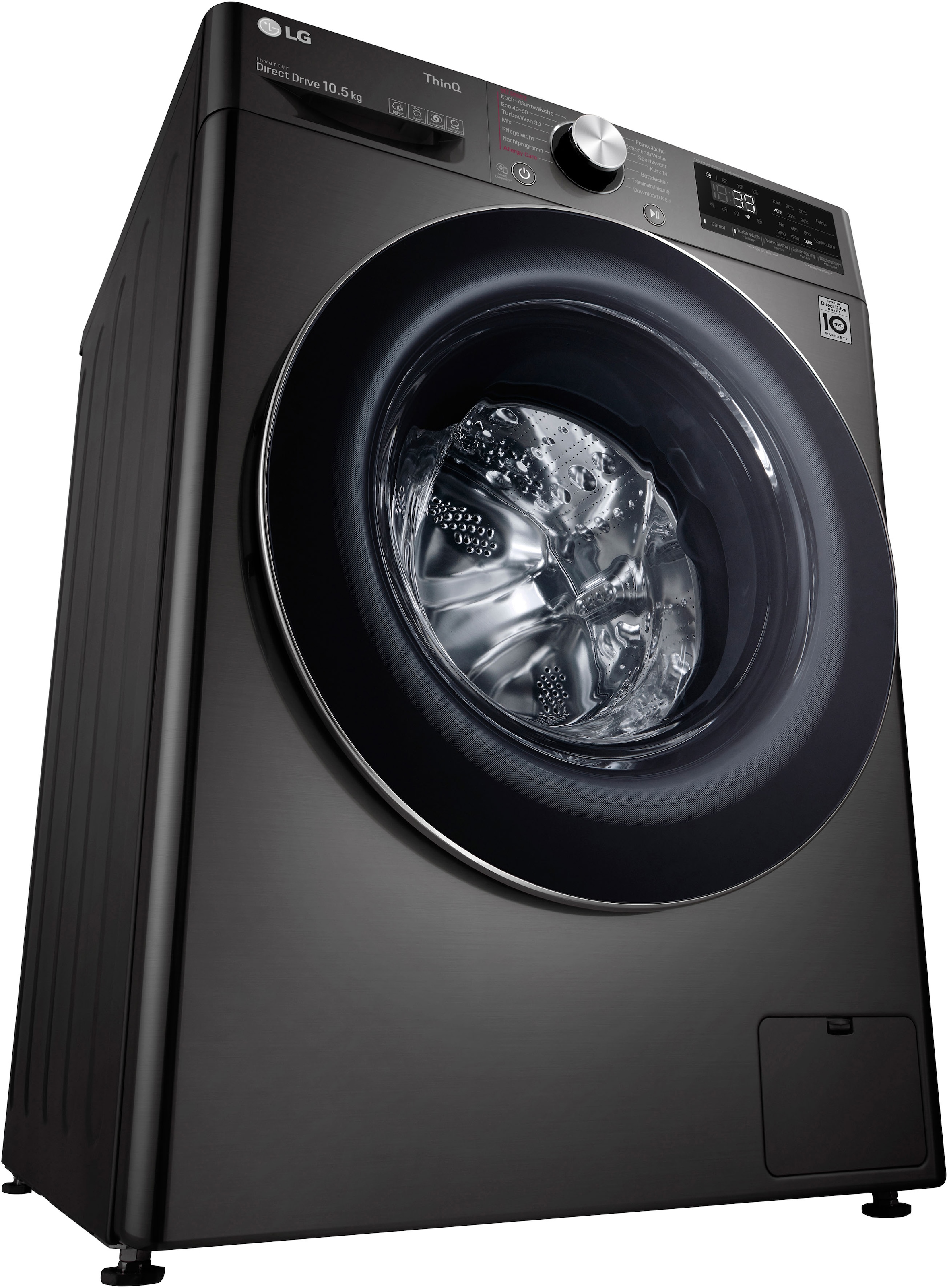 LG Waschmaschine »F6WV710P2S«, F6WV710P2S, 10,5 - in nur 1600 Minuten mit 3 U/min, Waschen Garantie 39 XXL Jahren kg, TurboWash®