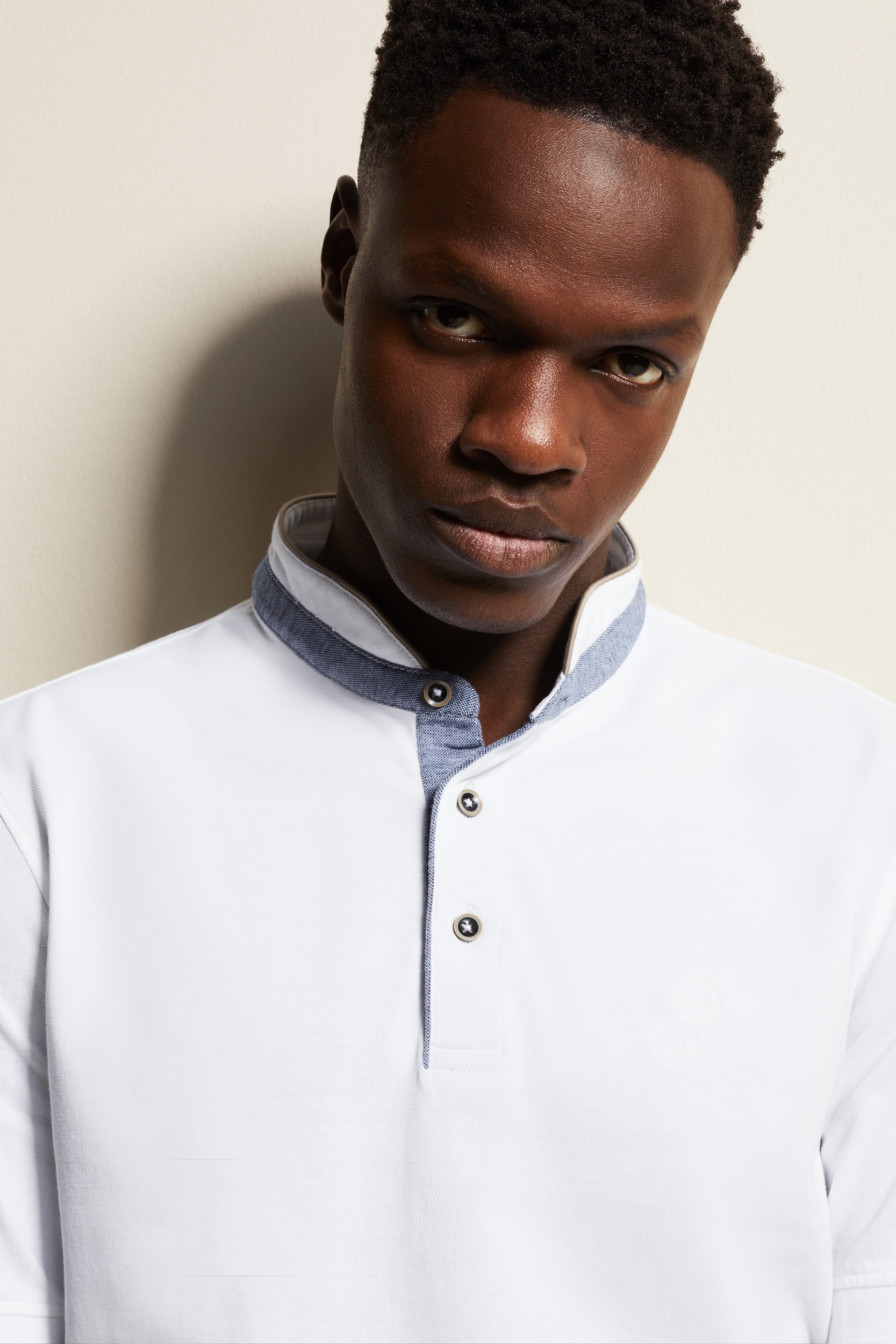 bugatti Poloshirt, mit modischem Stehkragen