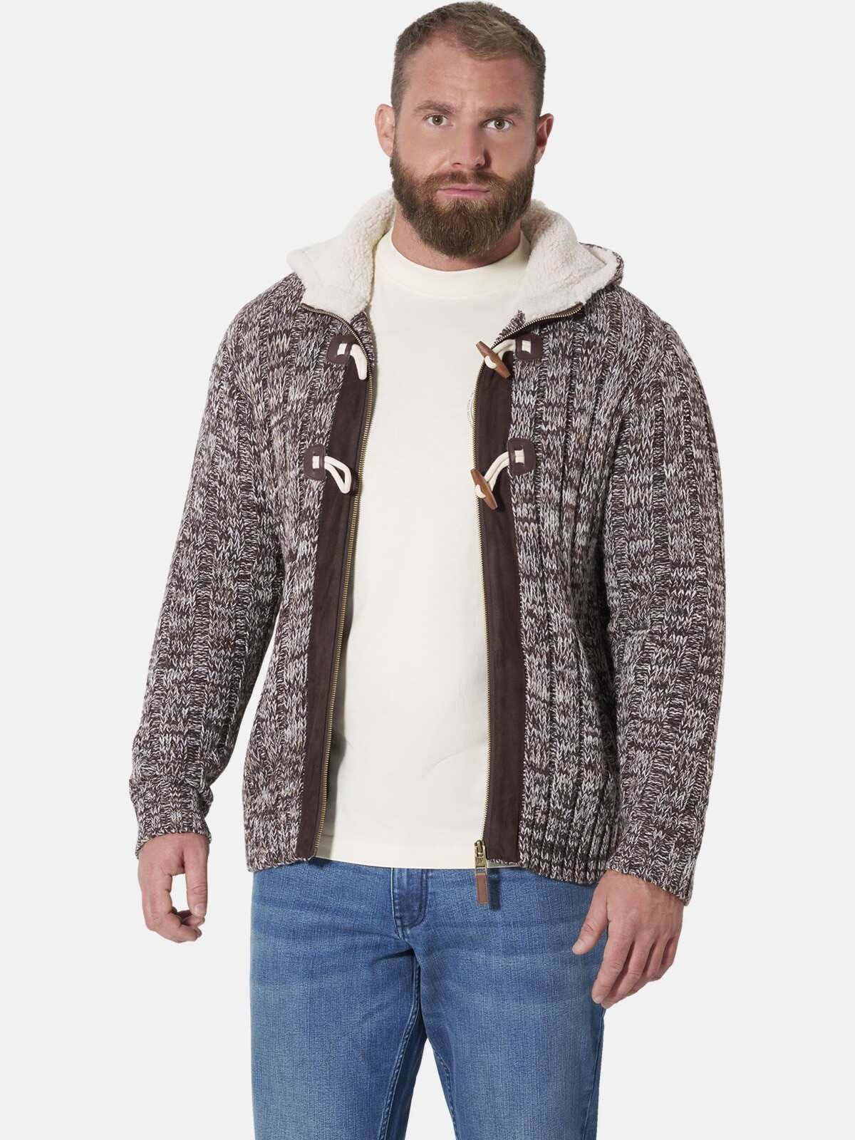 Jan Vanderstorm Kapuzenstrickjacke »Outdoor Strickjacke EIRBORG«
