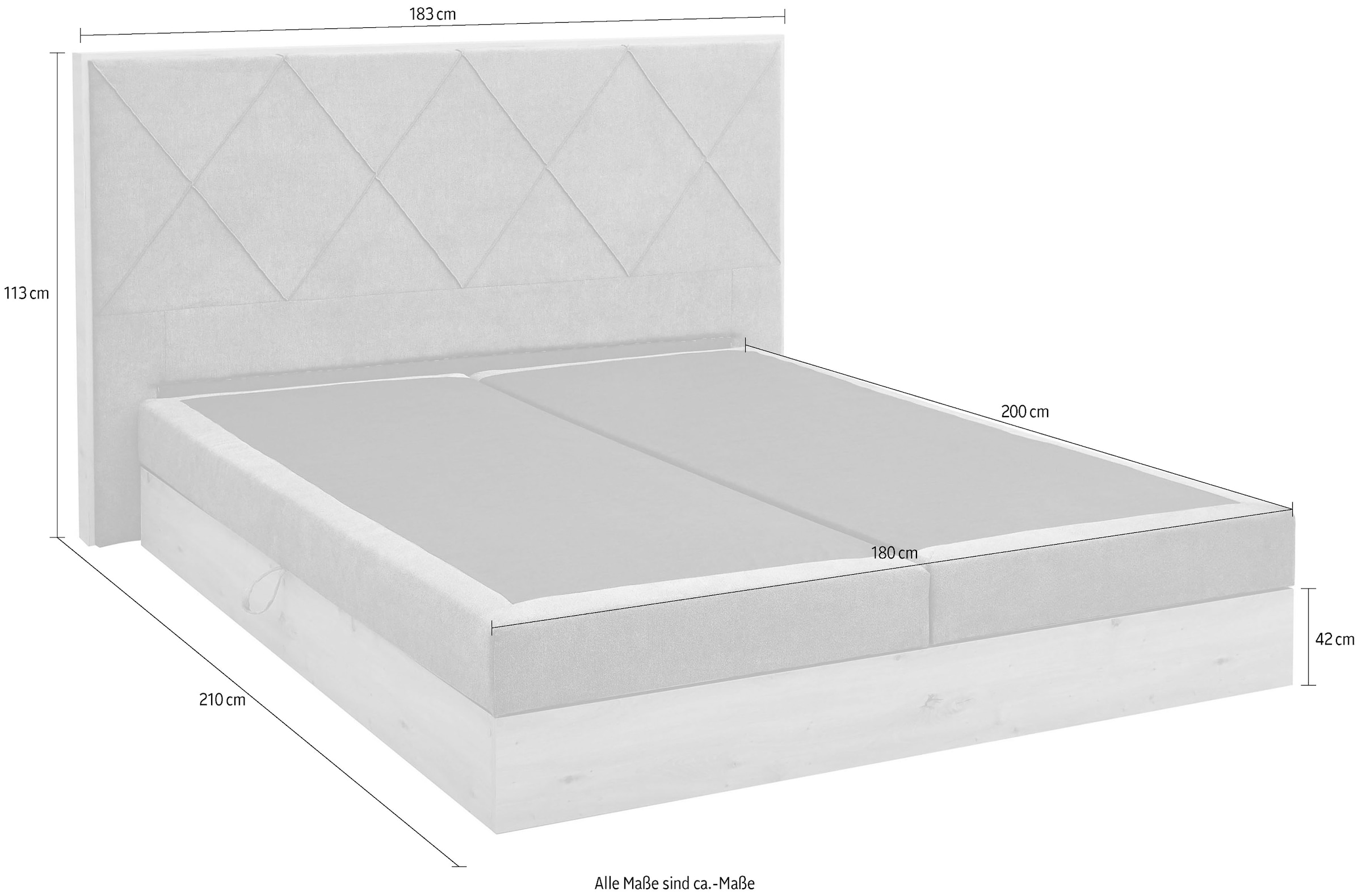 ED EXCITING DESIGN Boxspringbett »Navarra«, wahlweise mit Matratze