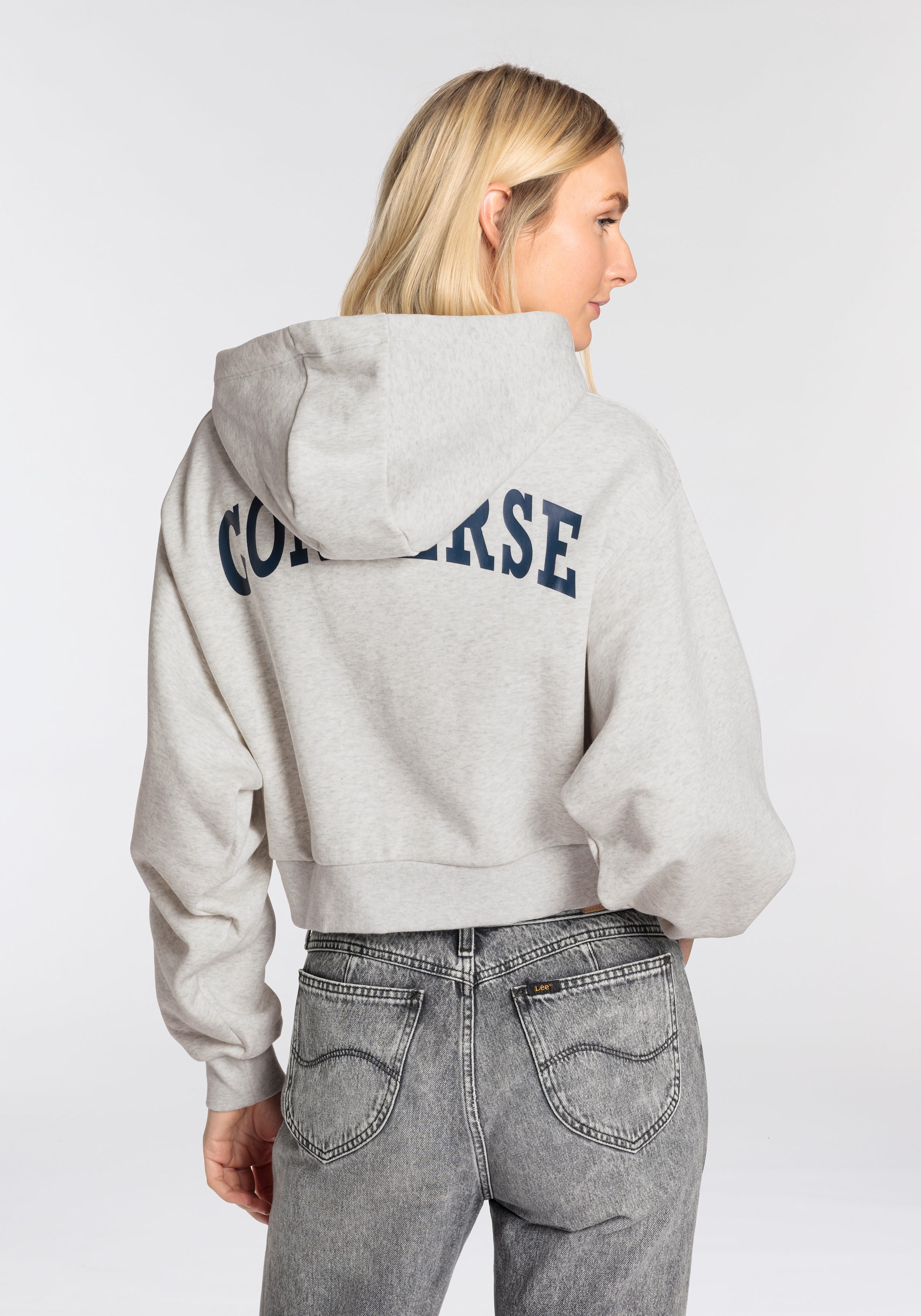Converse Sweatjacke »WOMEN'S CONVERSE RETRO FULL-ZIP HOODIE«, cropped