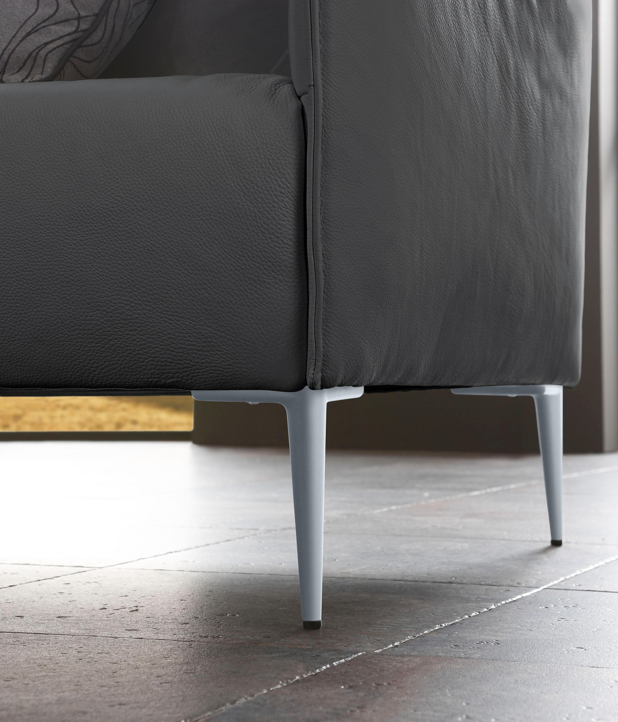 W.SCHILLIG 3-Sitzer »sally«, mit Metallfüßen in Silber matt, Breite 224 cm