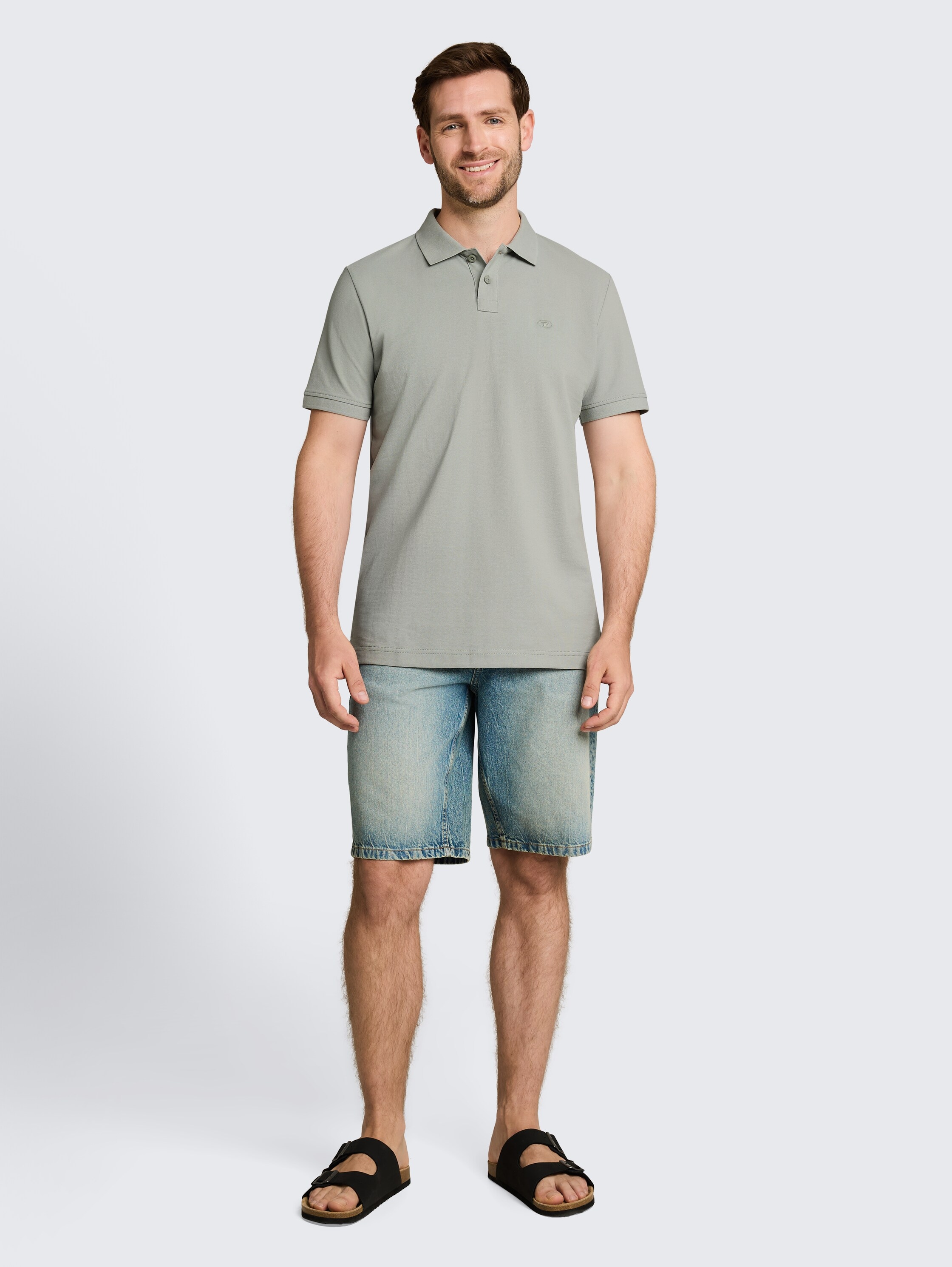 TOM TAILOR Poloshirt Poloshirt mit Logostickerei