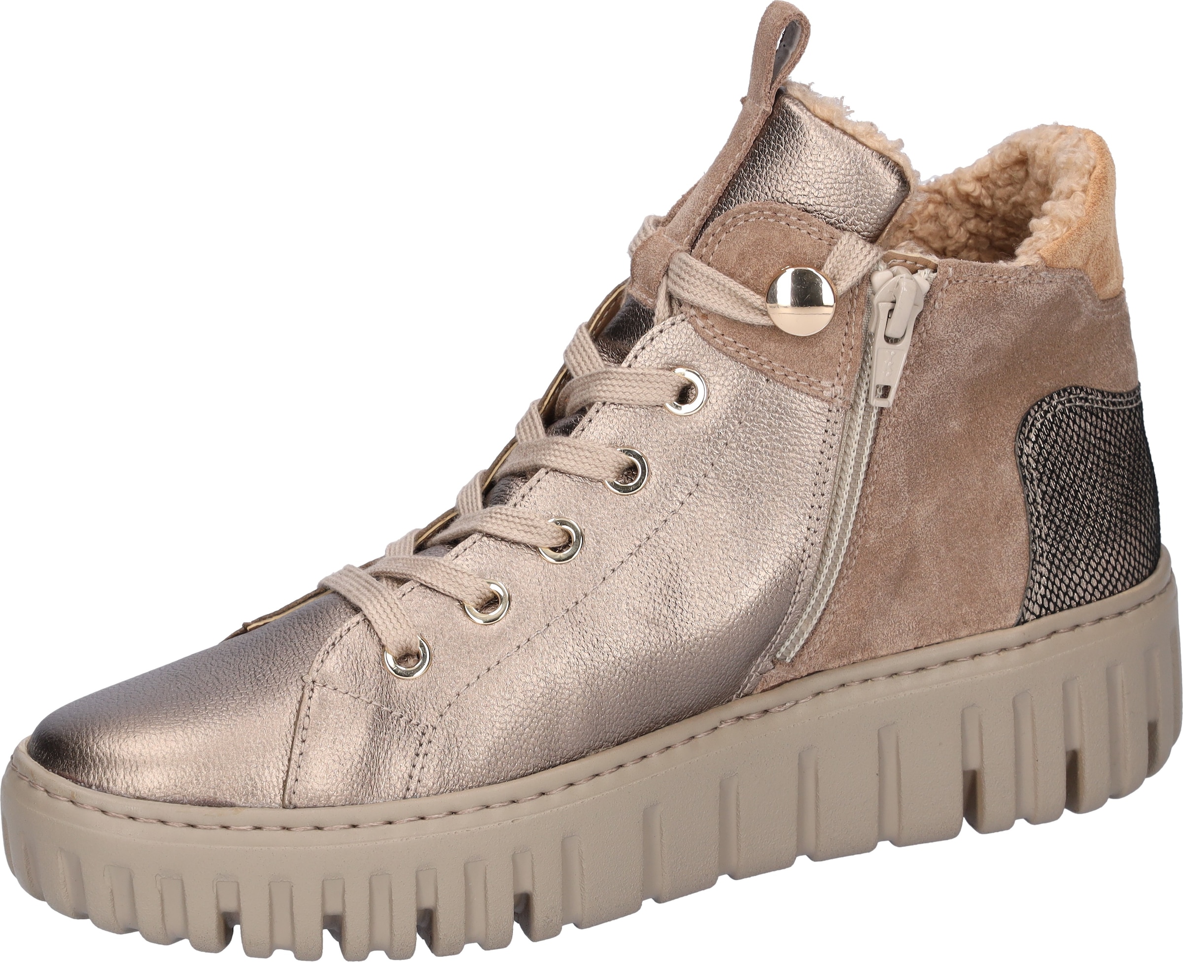 Waldläufer Winterboots »H-LIVIA«, Schnürboots, Komfort-Stiefelette in Bequemweite G (= weit)