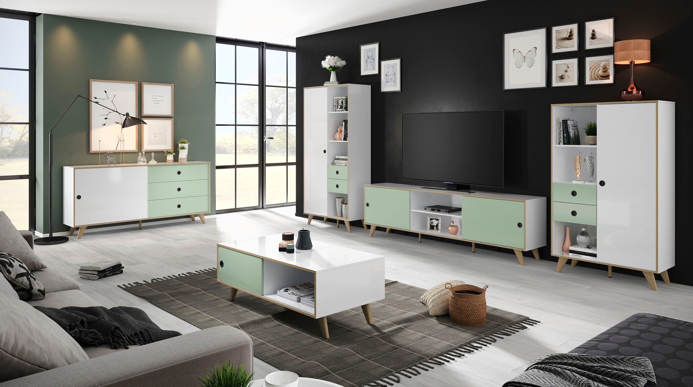 INTER-FURN Sideboard »Adelaide«, Kommode, Modernes Design, Breite 180 cm