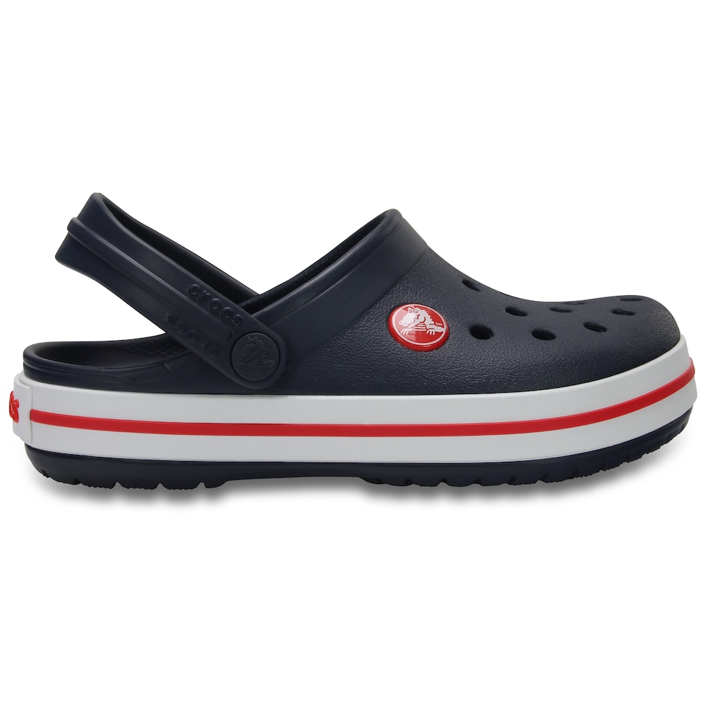 Crocs Clog »Crocband Clog K«, Sommerschuh, Schlappen, Hausschuh, Badeschuh mit Kontrast-Akzenten