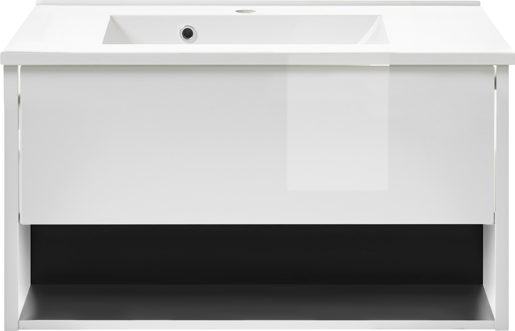 PLACES OF STYLE Badmöbel-Set »Studio Line, Bad im modernen Design, 2-teiliges Badezimmer« 2 Stk. tlg.