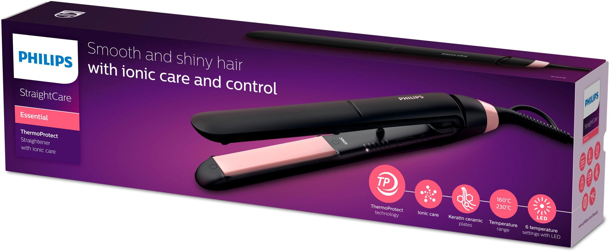 Philips Glätteisen »BHS378/00«, Keramik-Beschichtung mit XXL Keratin-Keramikplatten Jahren mit 3 Keratinveredelung, Garantie \