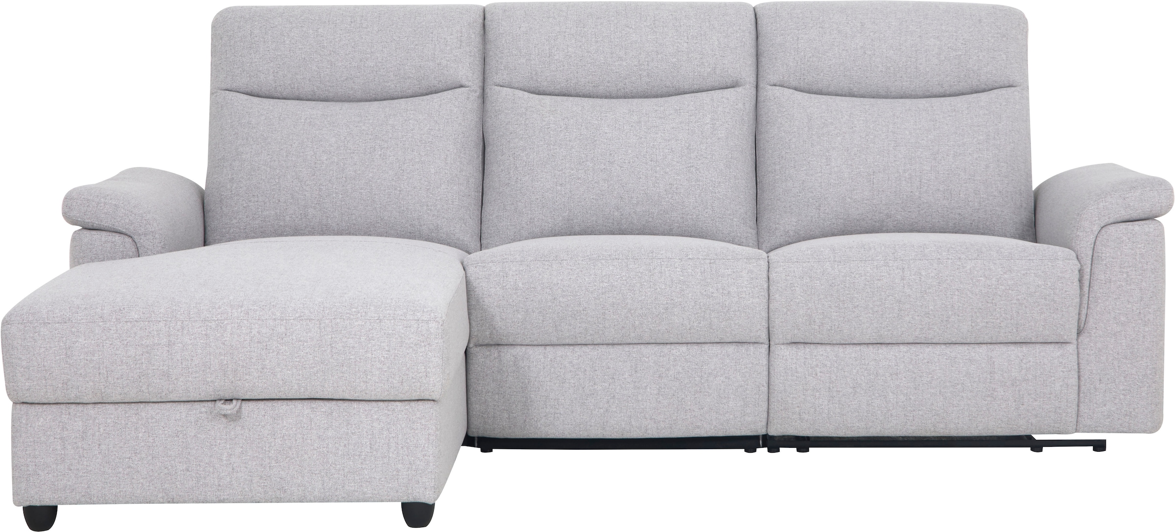 Home affaire Ecksofa »BRIONNE, L-Form, 255cm, manuelle u. elektrische Funktion (USB A/C),« Liegefunktion, Stauraum, Federkernpolsterung, Webstoff
