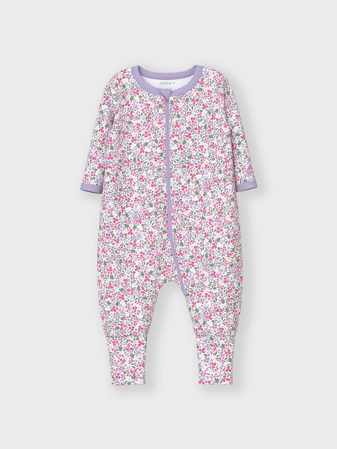 Name It Schlafanzug »NBFNIGHTSUIT 2P ZIP FF PETIT FLOWER NOOS«, (Set, 2 tlg.)