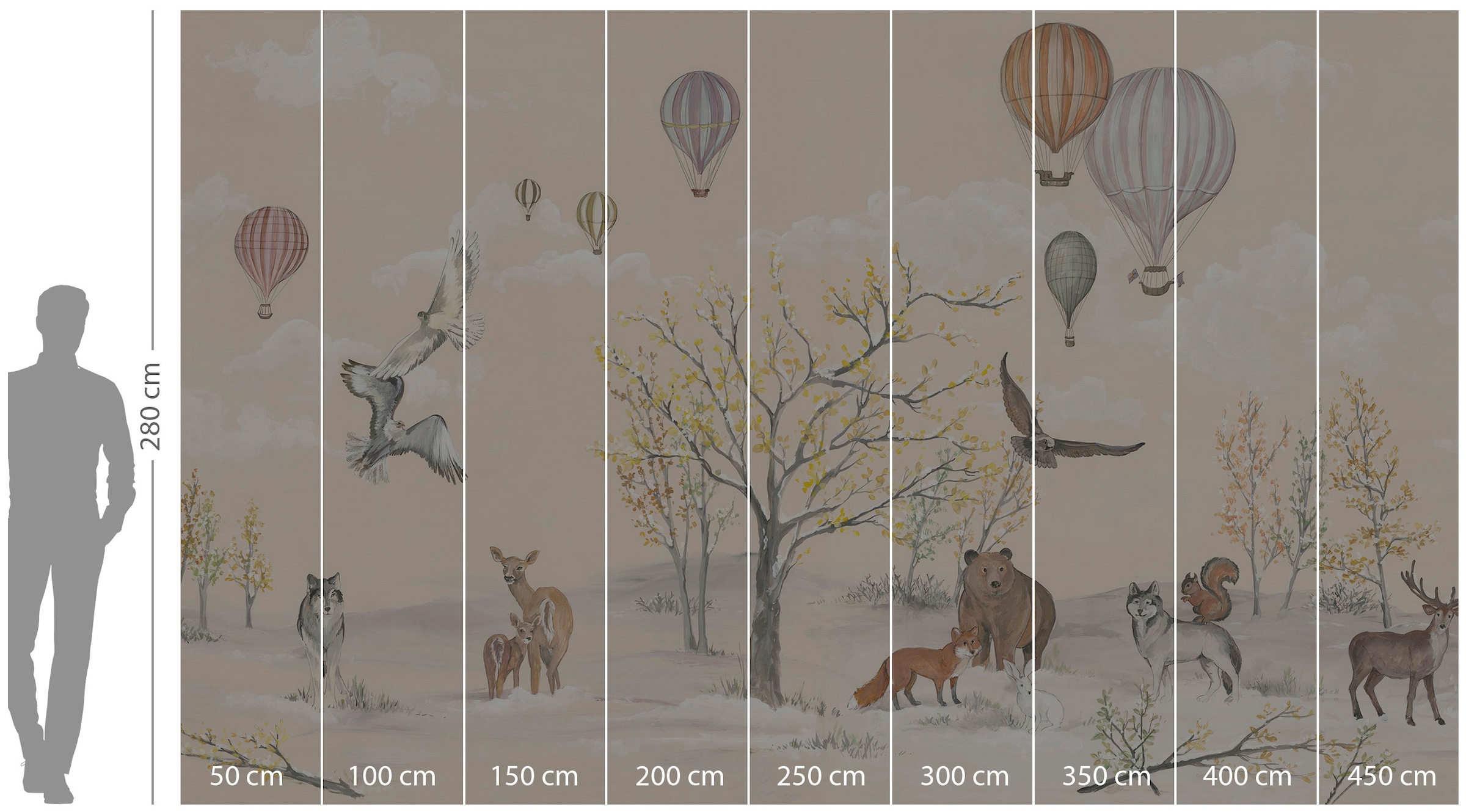 Komar Vliestapete »Digitaldruck Vlies - Forest Expedition - Größe 450 x 280 cm«, bedruckt, Kinderzimmer