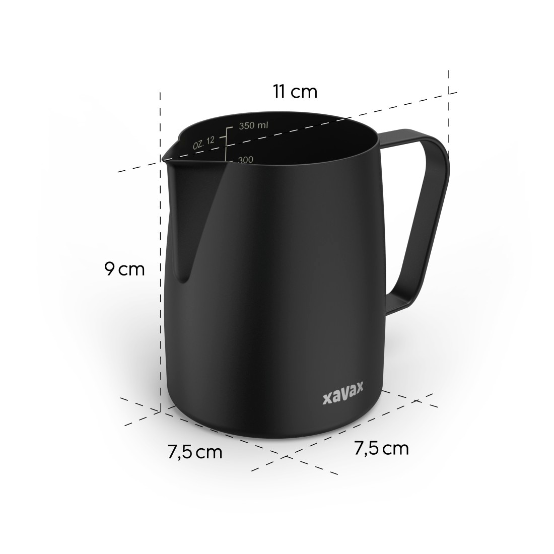 Xavax Milchkännchen »Barista-Milchkännchen aus Edelstahl 350ml«, 350 l, (1 St.)