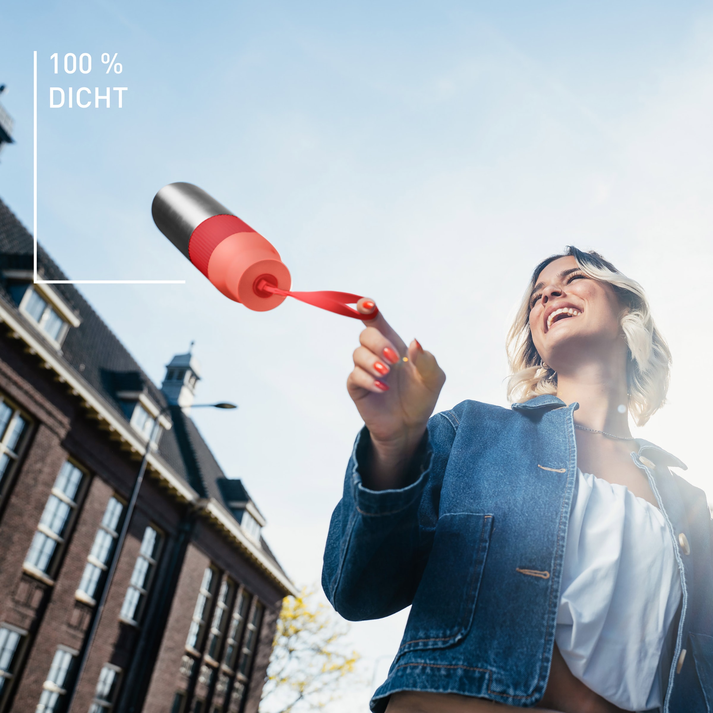 Emsa Isolierflasche »beYou Twist« mit integriertem Sieb und Trageband, 100% dicht, spülmaschinengeeignet