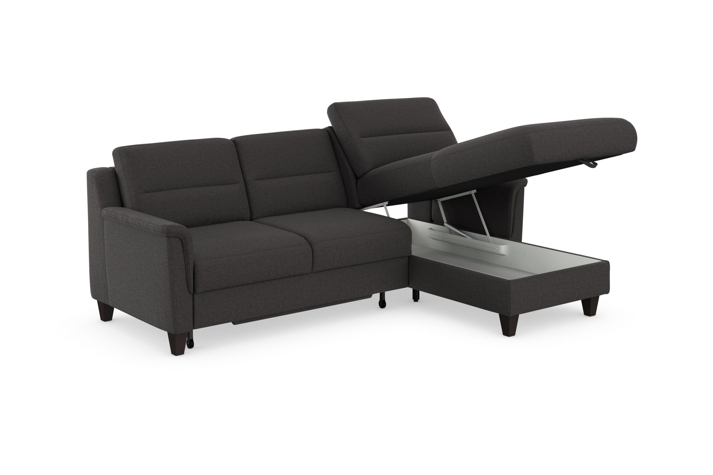 sit&more Ecksofa »Farö L-Form«, inklusive Federkern, wahlweise mit Bettfunktion und Bettkasten
