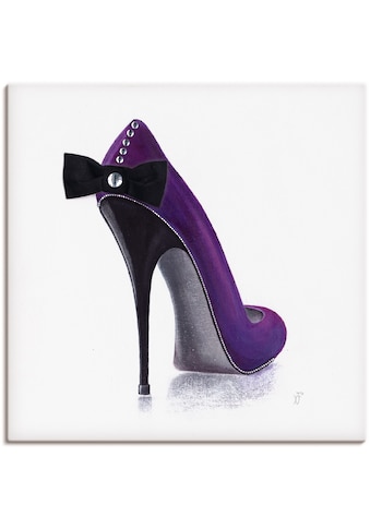 Leinwandbild »Damenschuh - Violettes Modell«, Modebilder, (1 St.)