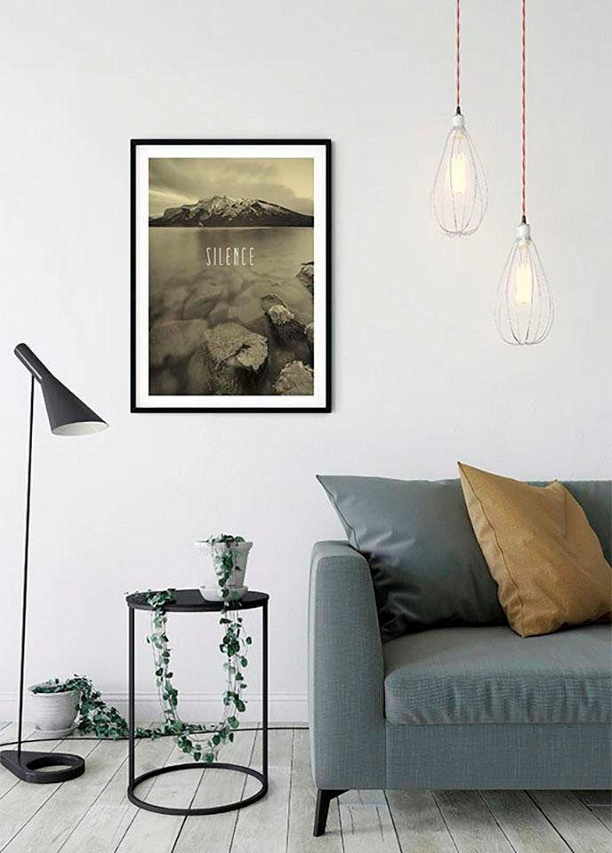 Komar Poster »Word Lake Silence mit online Jahren Garantie kaufen Schlafzimmer, Kinderzimmer, 3 Wohnzimmer XXL St.), (1 Sand«, Natur, 