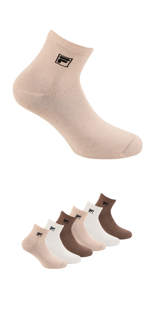 Fila Kurzsocken »UNISEX QUARTER PLAIN SOCKS« 6 Paar tlg. mit Logo-Schriftzug