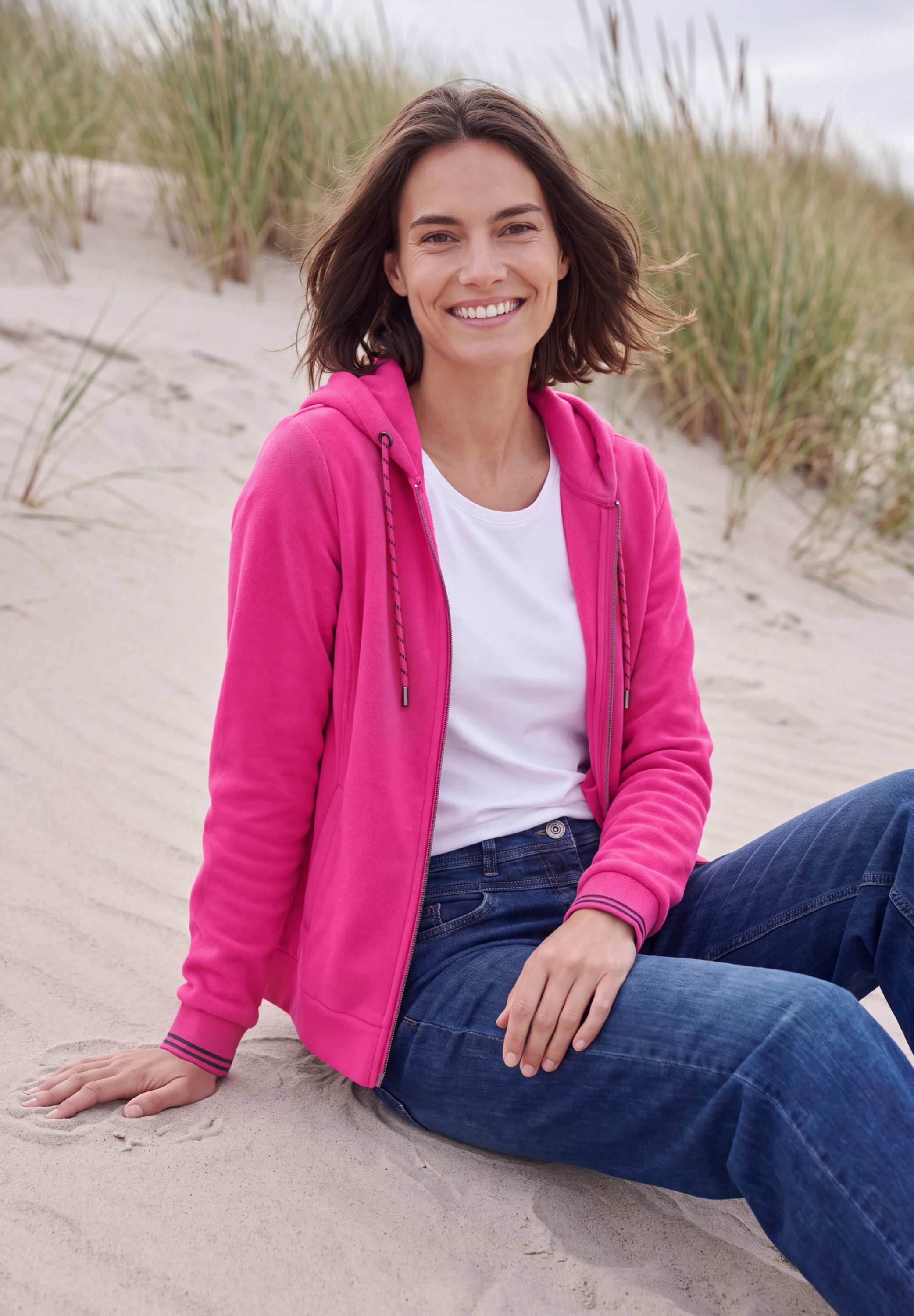 Cecil Fleecejacke mit Kapuze Langarm Fleece Jacke mit Kapuze