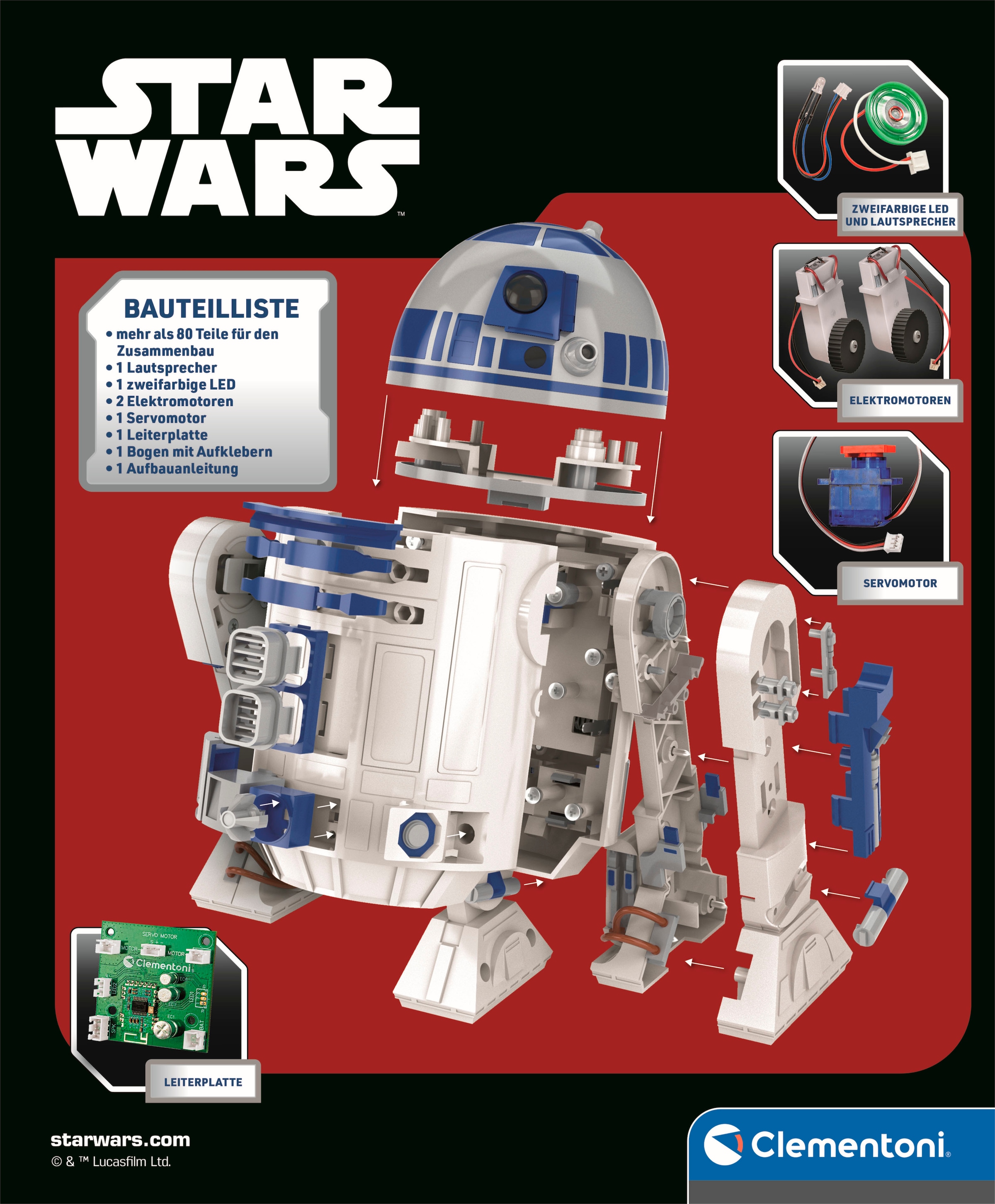 Clementoni® Roboter »Star Wars - R2-D2« mit Licht und Soundeffekt