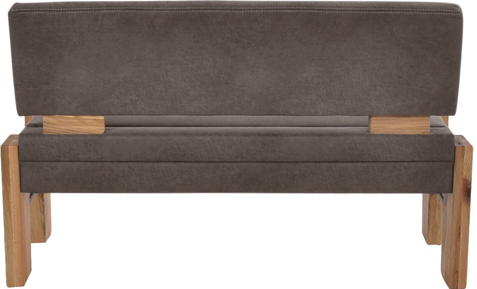 K+W Komfort & Wohnen Polsterbank, gepolsterte Stauraumbank, Massivholz, in 2 Breiten 161cm oder 181cm