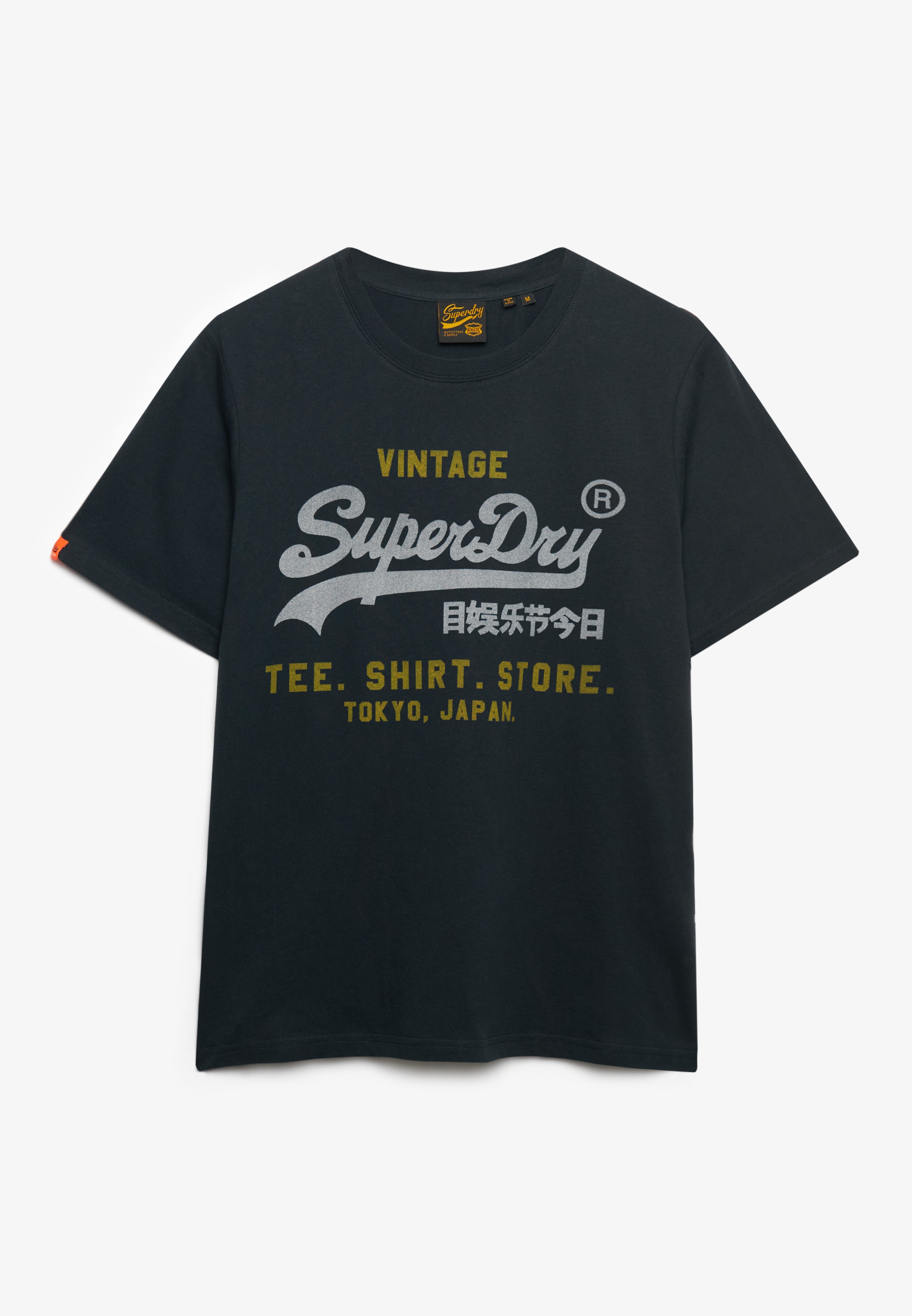Superdry Rundhalsshirt »VL HERITAGE RELAXED TEE« Relaxed Fit, aus Baumwolle und Single Jersey, Kurzarm, pflegeleicht