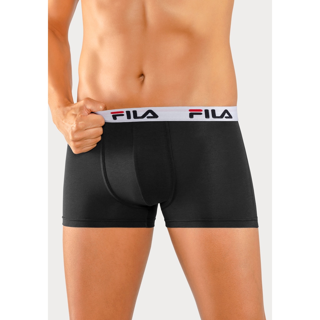 Fila Boxer, (Packung, 3 St.), mit Logo Schriftzug im Bund