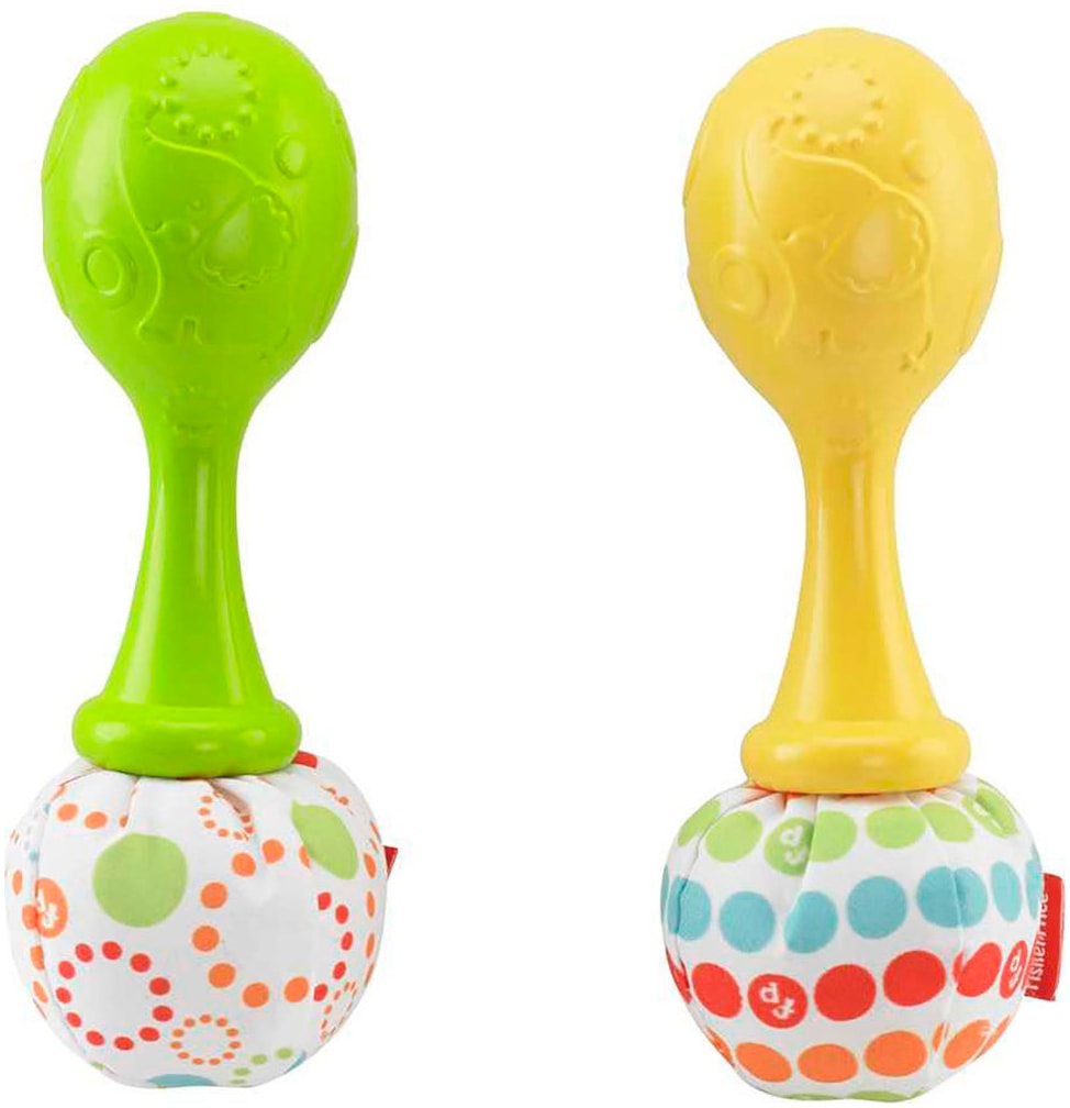 Fisher-Price® Rassel »Rumba-Rasseln mit Stoff«, (Set, 2 tlg.)