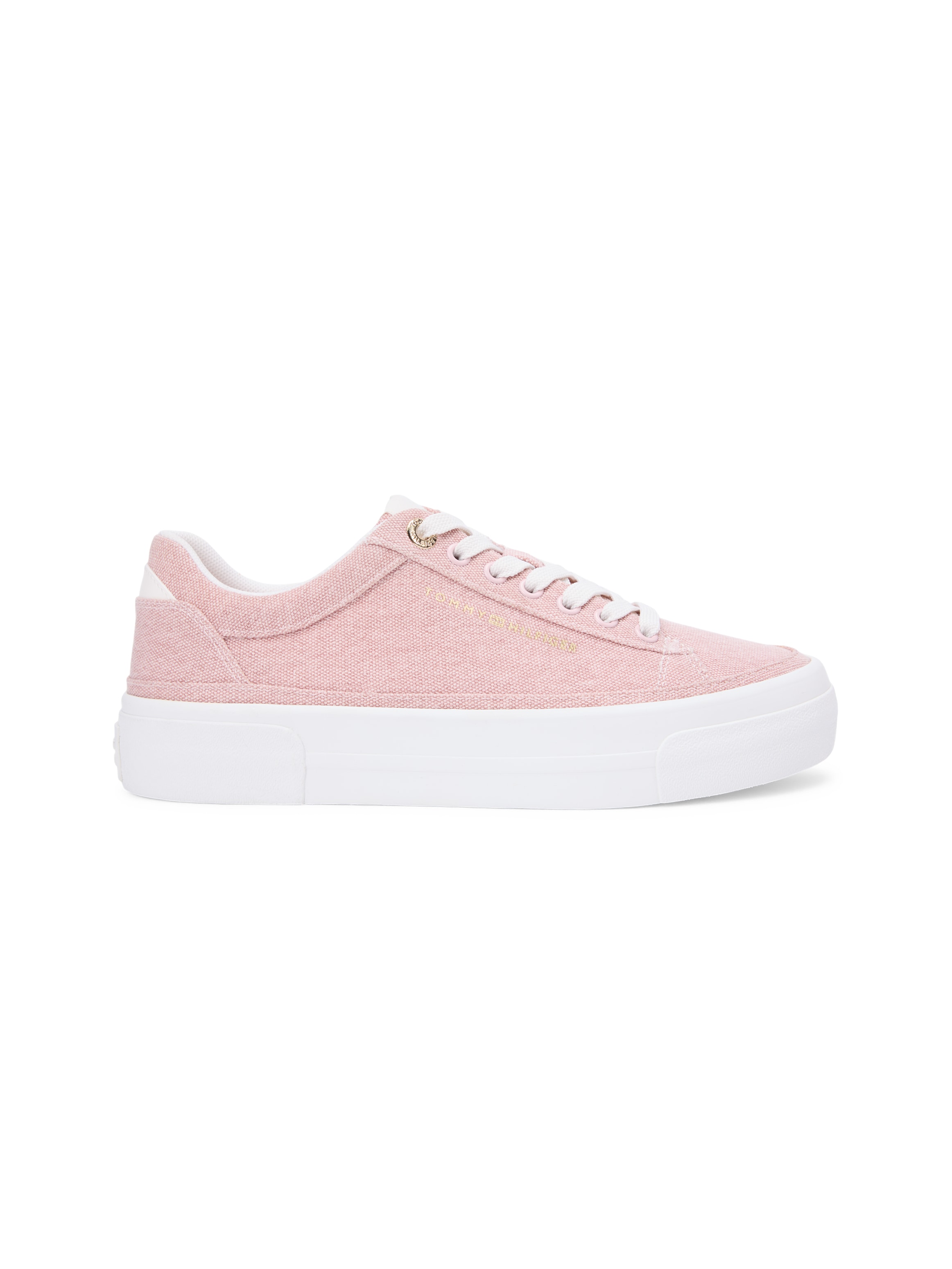 Tommy Hilfiger Plateausneaker »TH FOXING PLATFORM WASHED CANVAS«  Freizeitschuh, Halbschuh, Schnürschuh im angesagten Jeans-Look